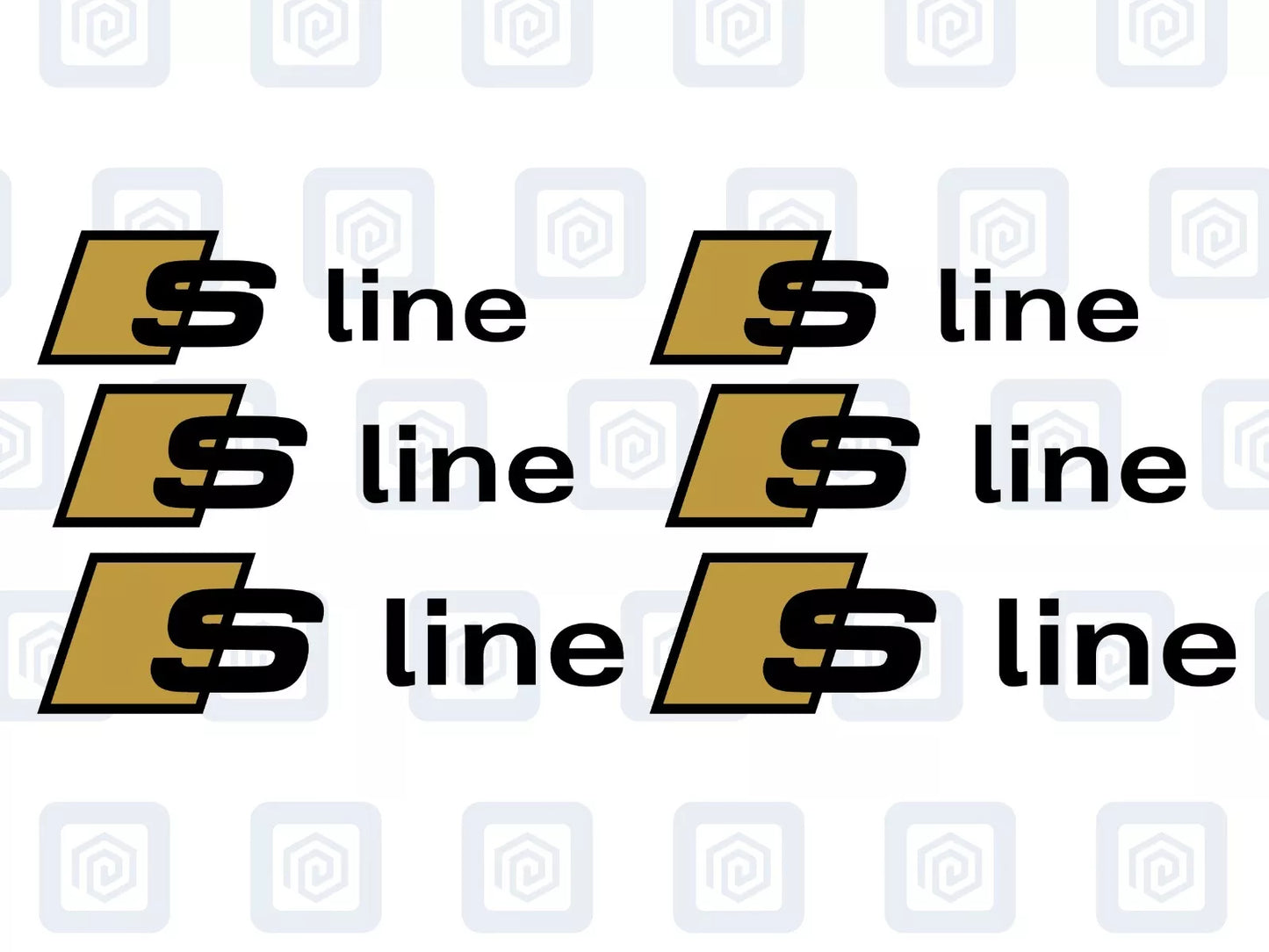 Audi S Line Brake Caliper Decal Fits A1 A3 A4 A5 A6 A7 sticker logo (set of 6)
