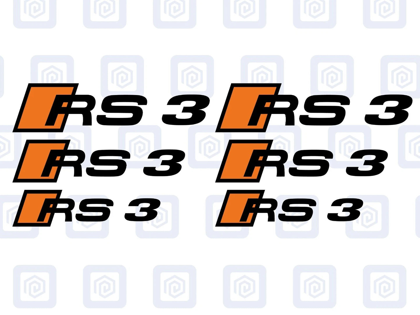 Audi RS3 Style Brake Caliper Decals A3 Hatch Sportback Sticker Logos (set of 6)