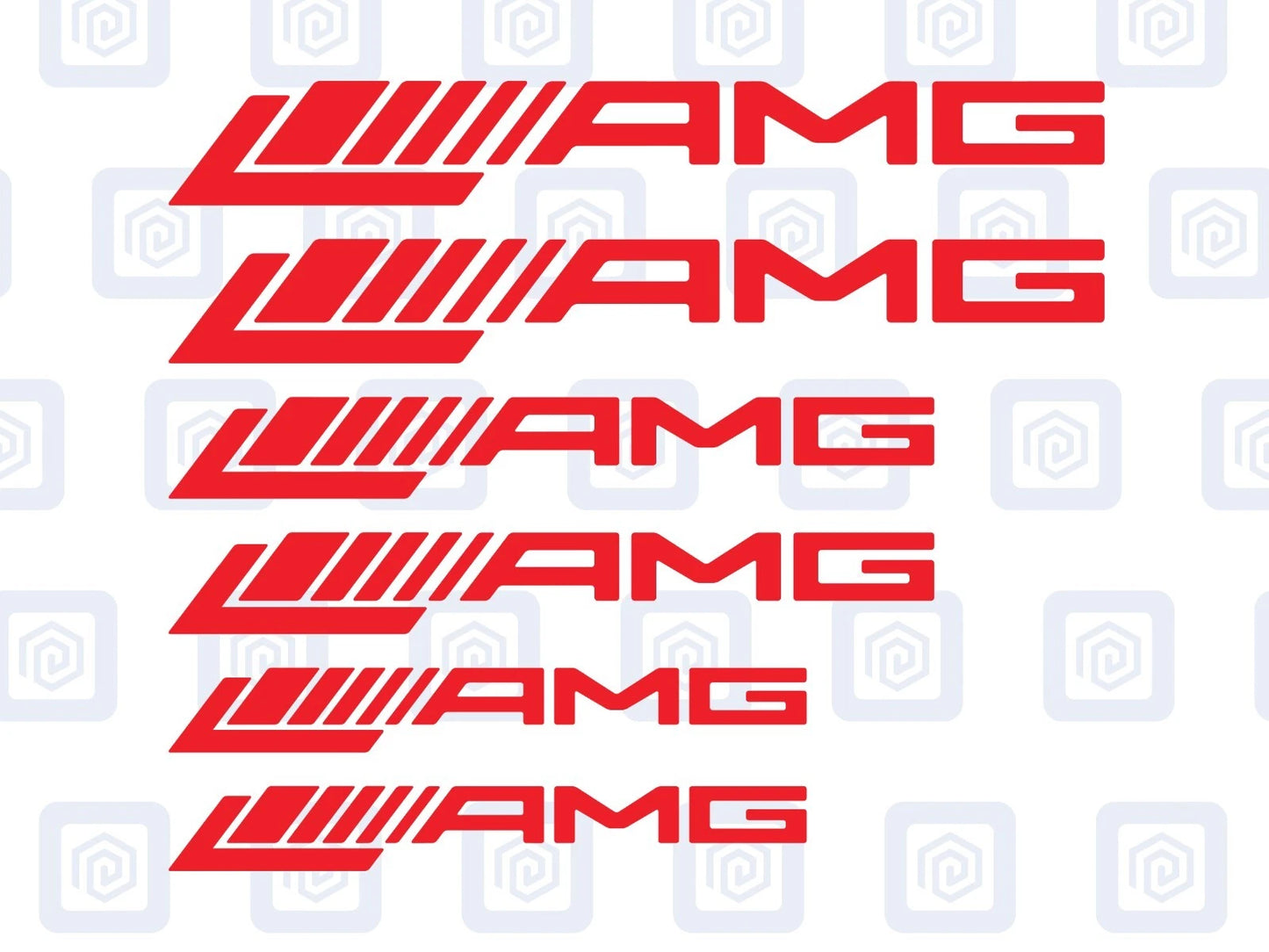 AMG Brake Caliper Decals sticker logos (set of 6)