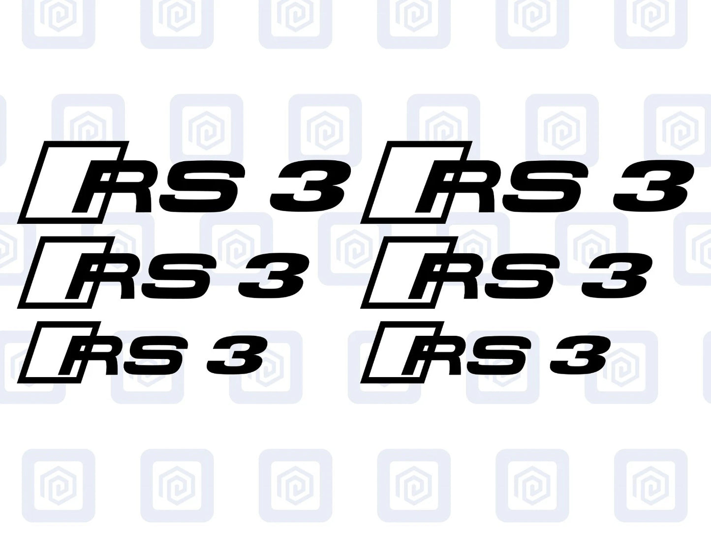 Audi RS3 Style Brake Caliper Decals A3 Hatch Sportback Sticker Logos (set of 6)