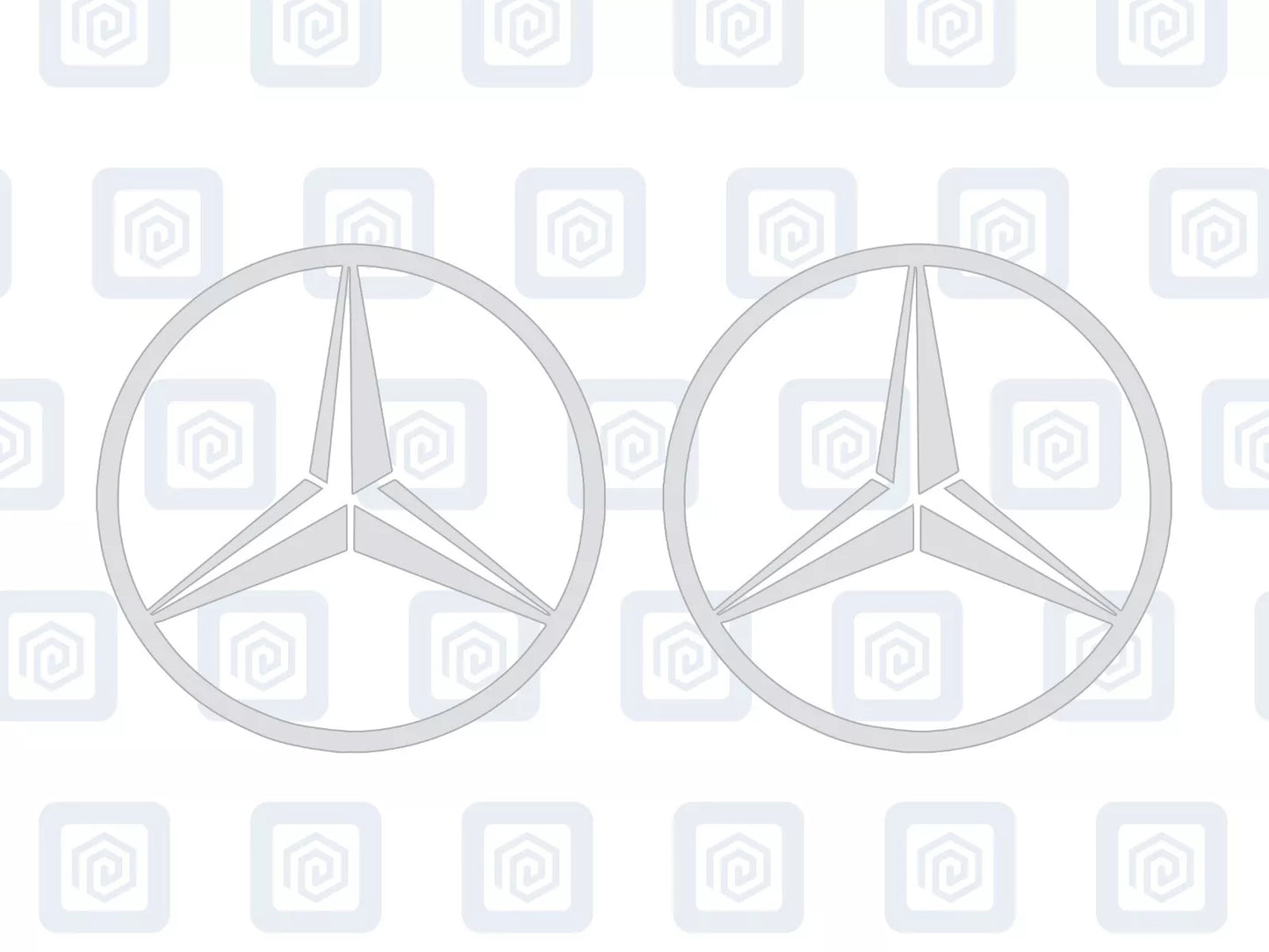 Mercedes Benz Style Vinyl Decal Sticker Logo x 2 AMG A B C E S CLASS