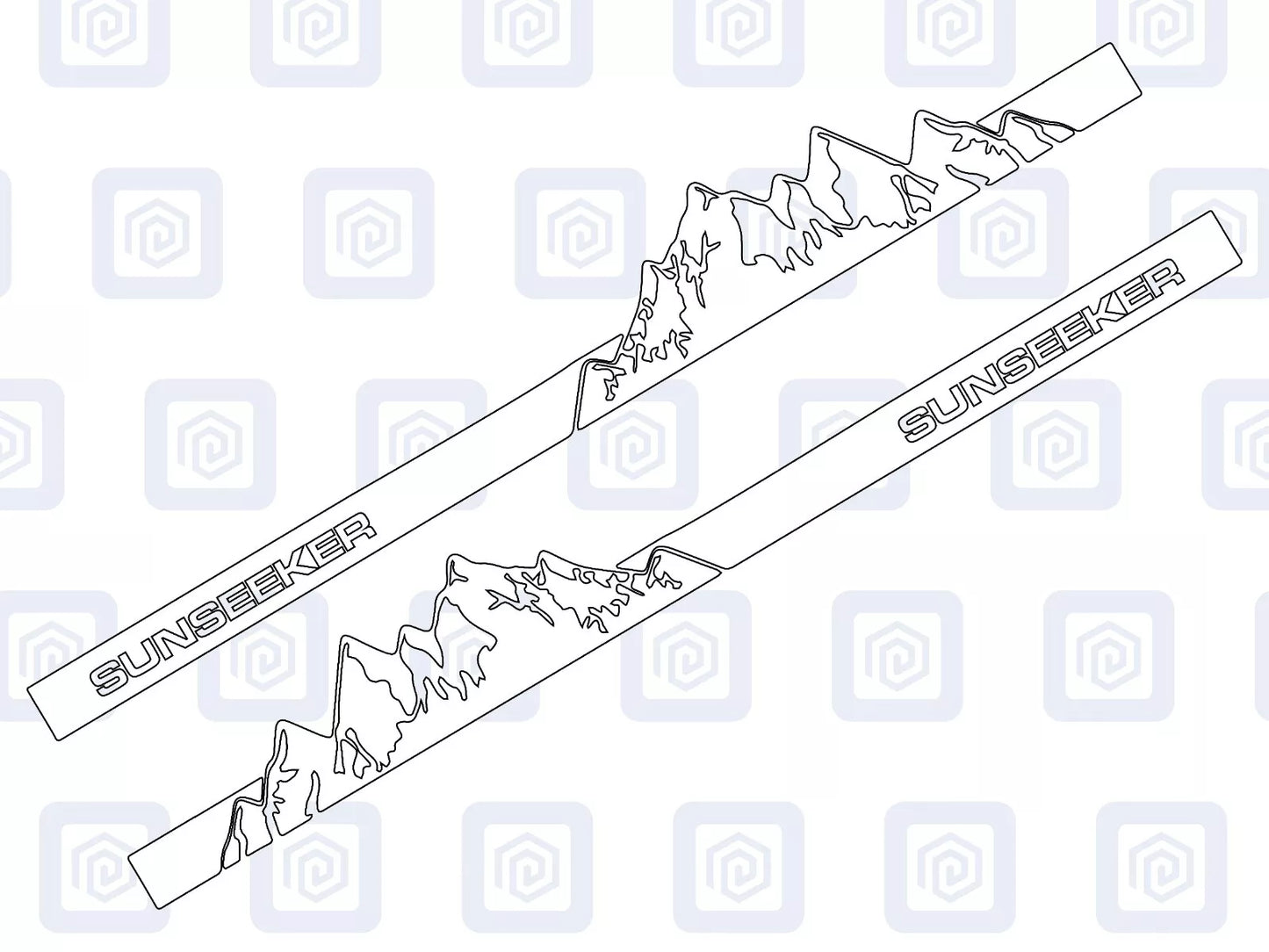 Sun Seeker Full Side Vinyl Decals For Campervan Motorhome Sticker Graphic