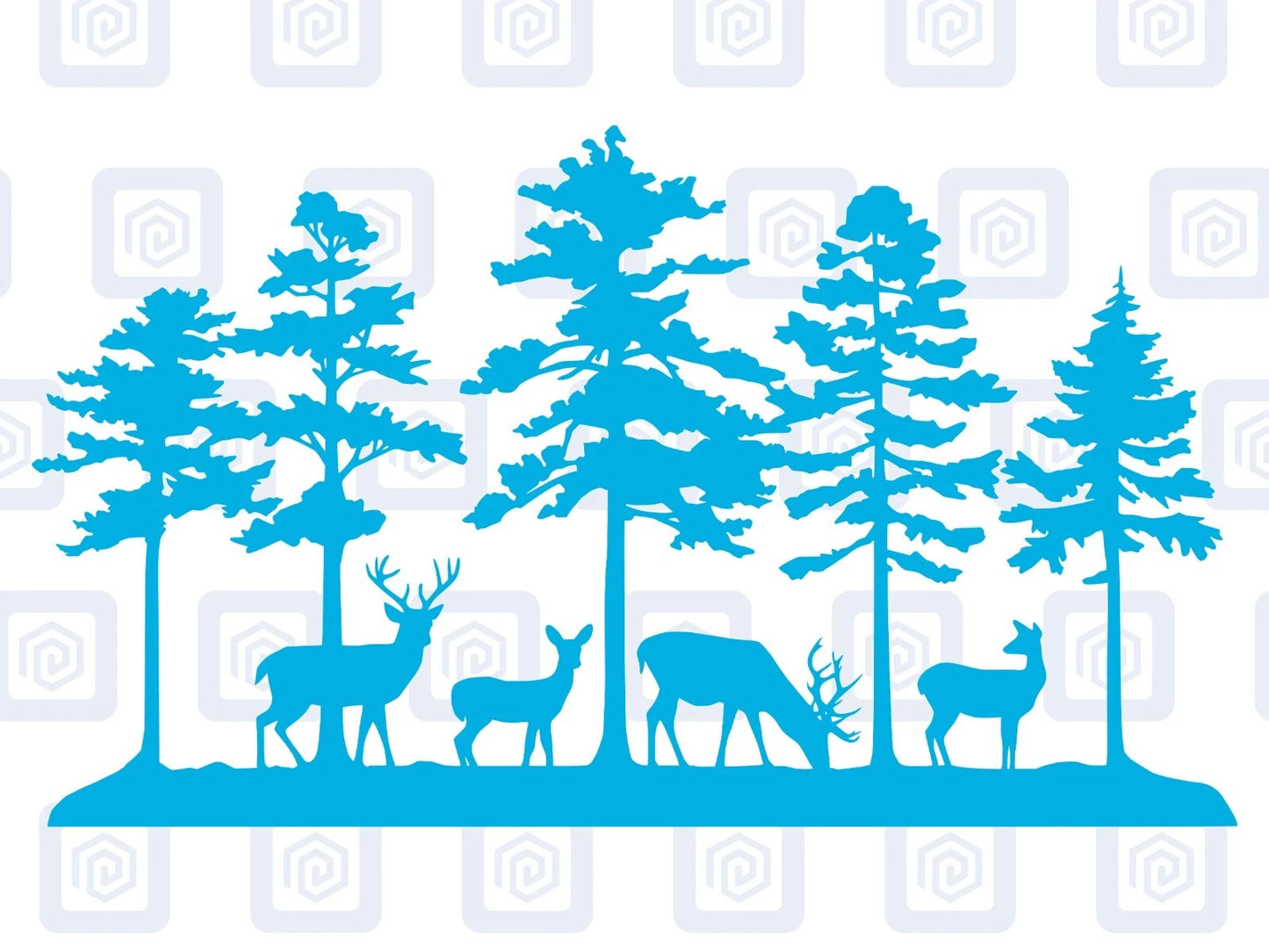 LARGE Forrest Deer Wood Fawn Decal Campervan Van Caravan Sticker Graphic