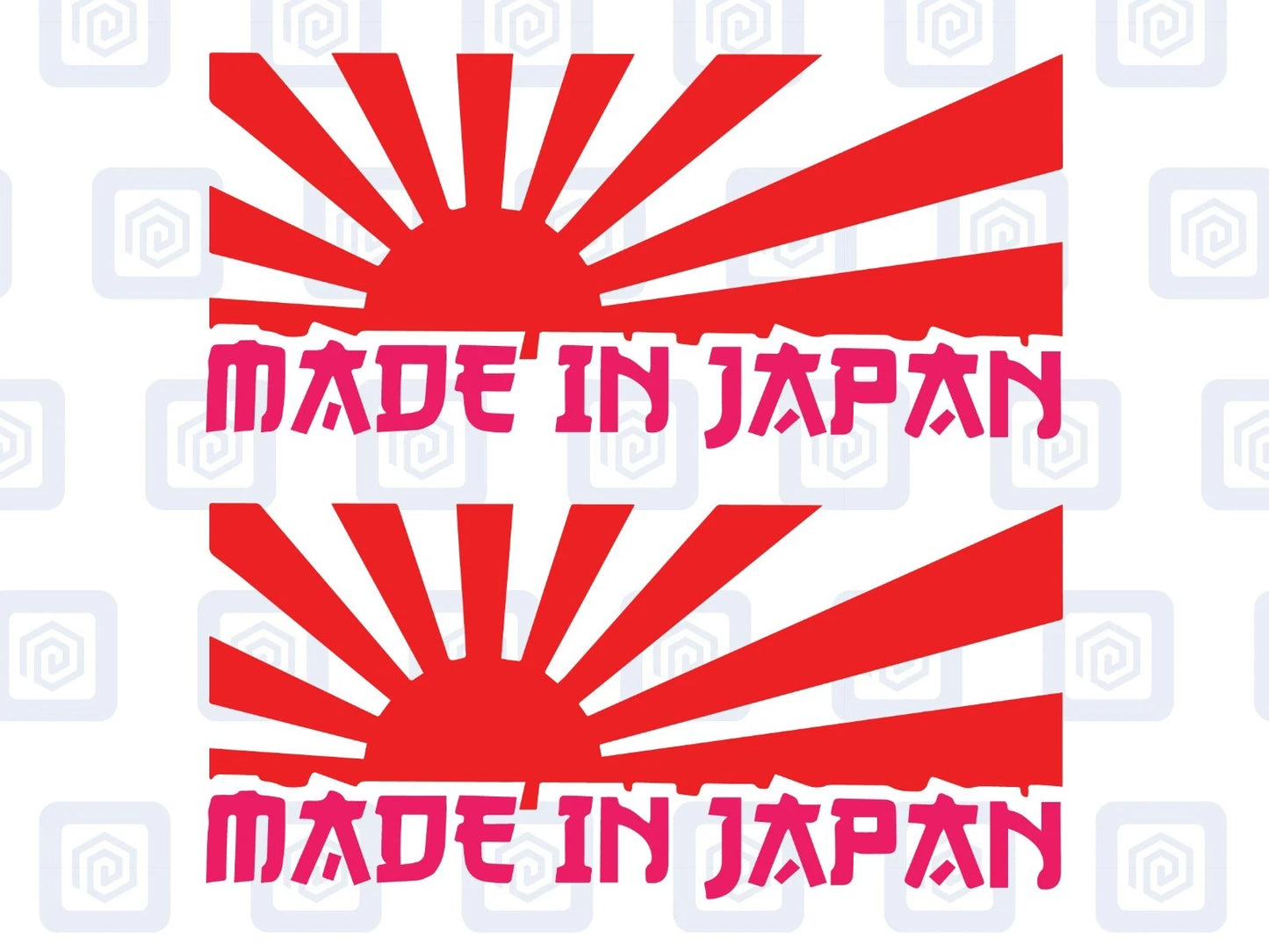 Made In Japan X2 JDM Sticker Decal 2 Colour Honda Mazda Toyota Nissan Suzuki
