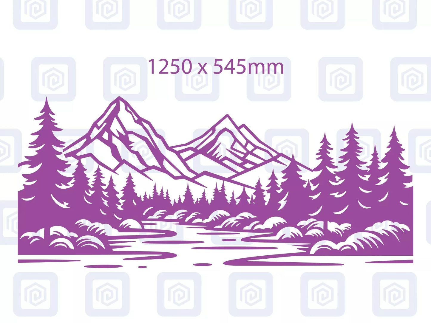 XL Mountain River Scenic Vinyl Decals For Camper Van Caravan Sticker Graphic