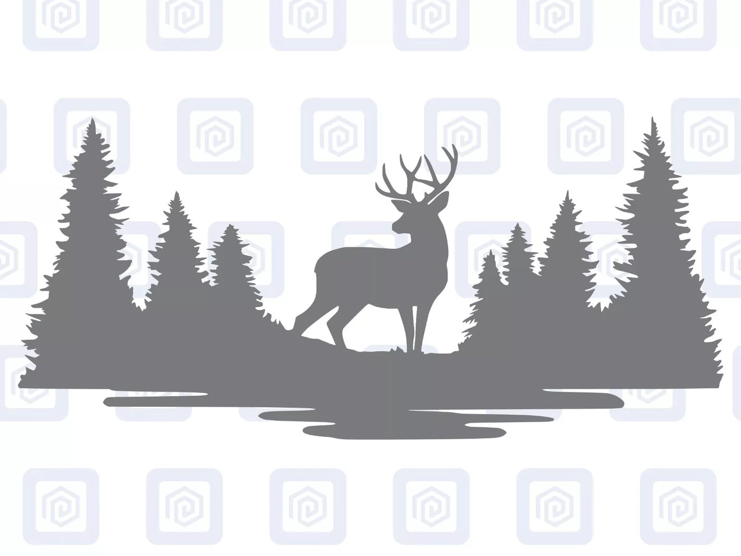 LARGE Deer Forrest Woodland Vinyl Decals For Camper Van Caravan Sticker Graphic