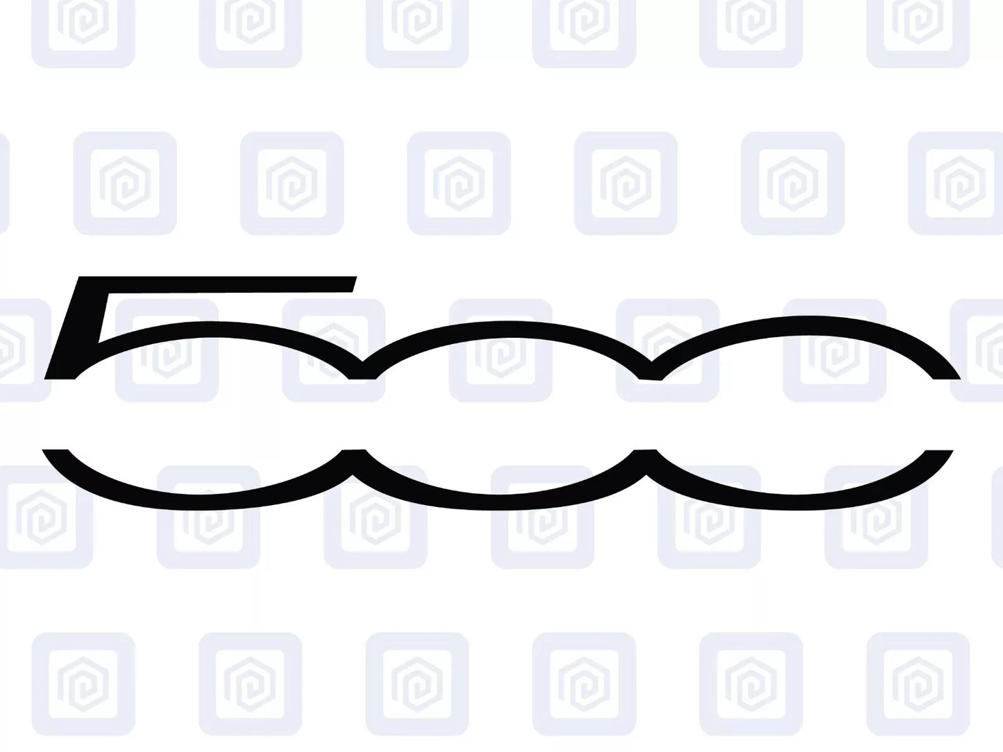 Fiat 500 Boot Handle Decal Sticker Inlay Abarth Graphic Sport Pop S Moulding
