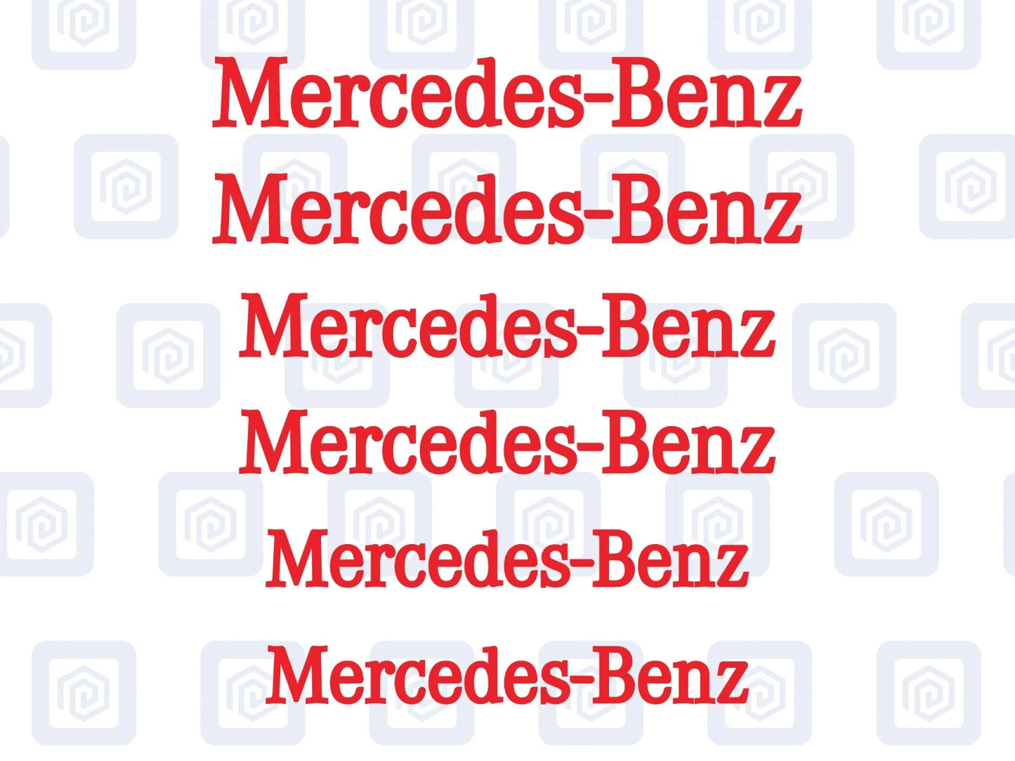 Mercedes Benz Style Brake Caliper Decals Stickers AMG A45 C63 (x 6) Straight