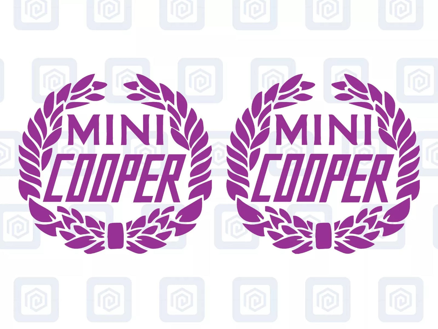 Classic Cooper Crest Fits MINI BMW ROVER AUSTIN Decal sticker logos (set of 2)