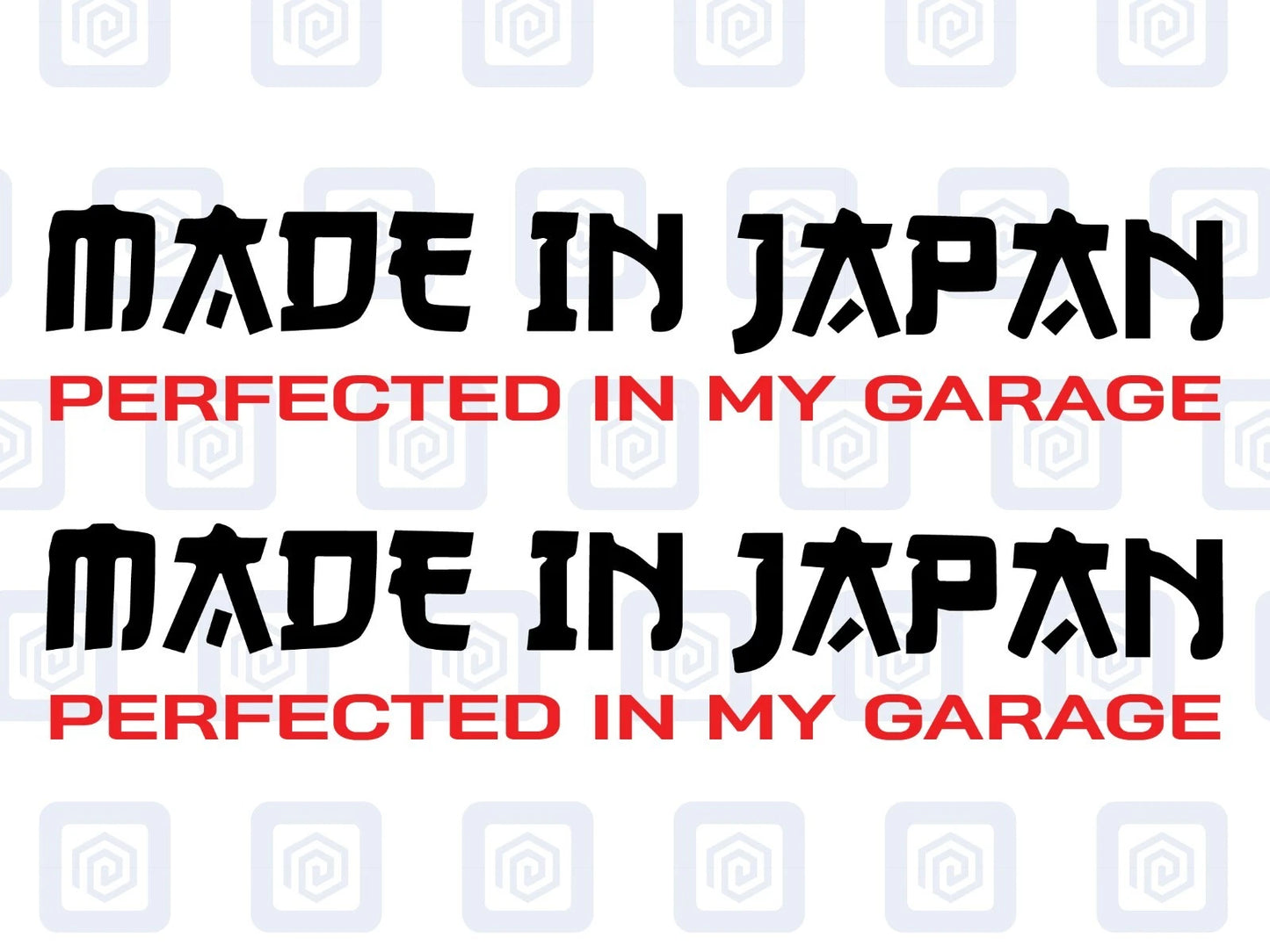 Made In Japan Garage JDM Sticker Decal 2 Colour Honda Mazda Toyota Nissan Suzuki