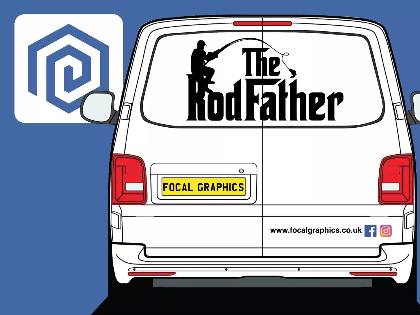 Rod Father Fishing Decal For Camper Van Caravan Motorhome Sticker Campervan