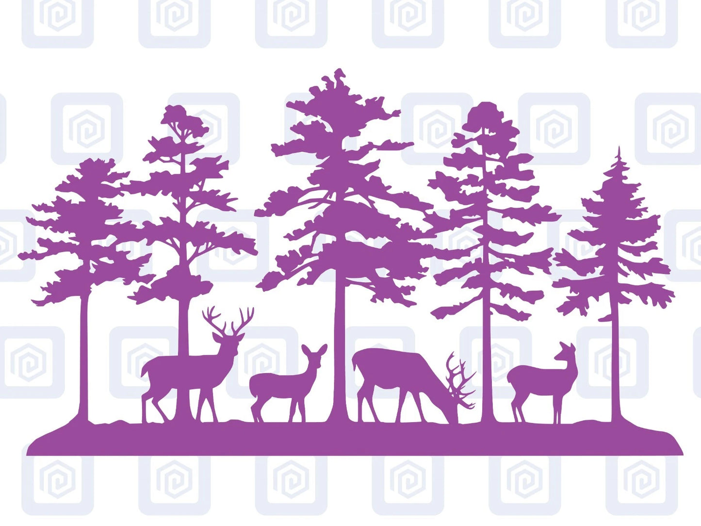 LARGE Forrest Deer Wood Fawn Decal Campervan Van Caravan Sticker Graphic