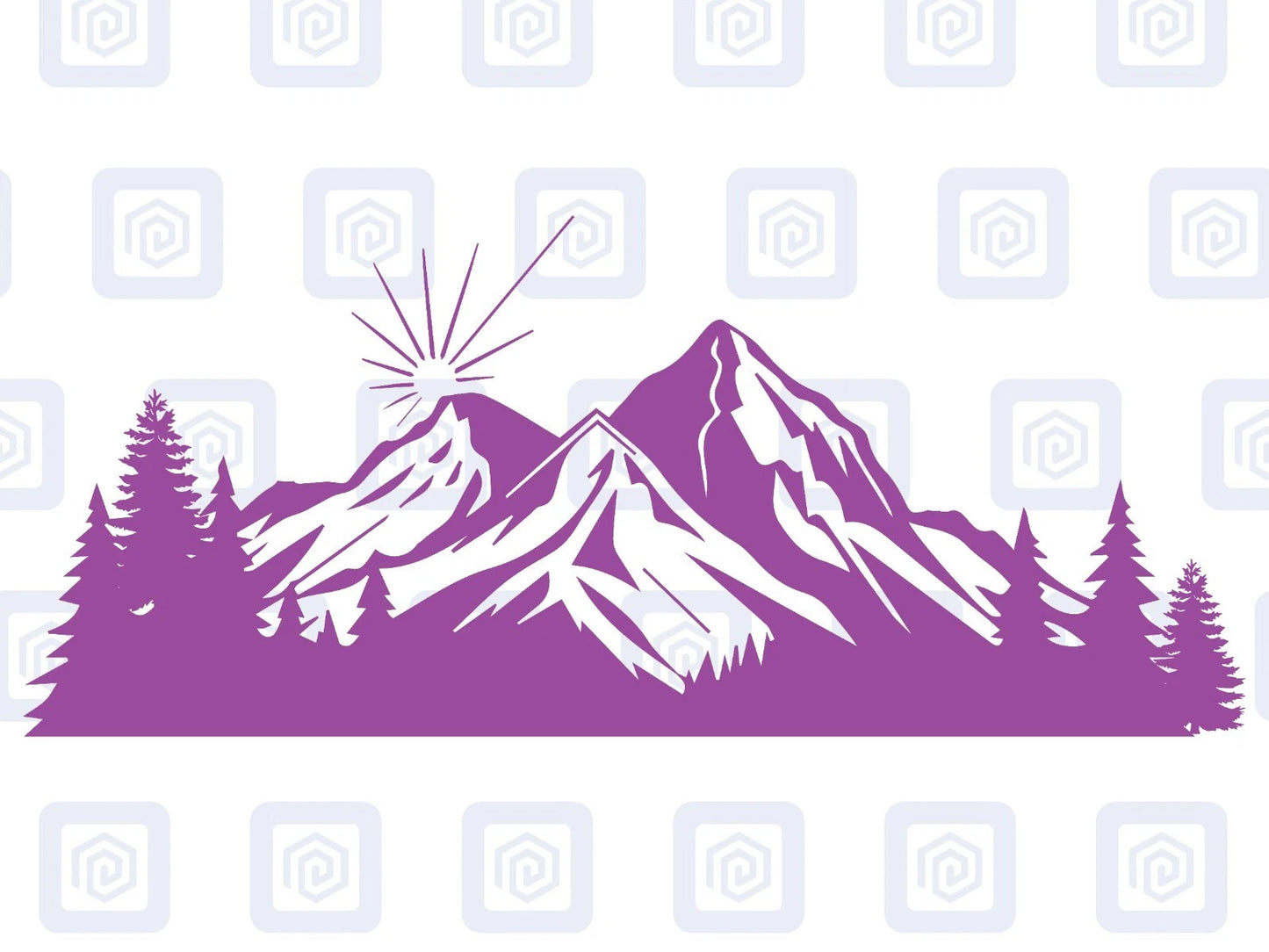 LARGE Mountain Forrest Hiking Lake Nature Vinyl Decal Camper Van Caravan Sticker