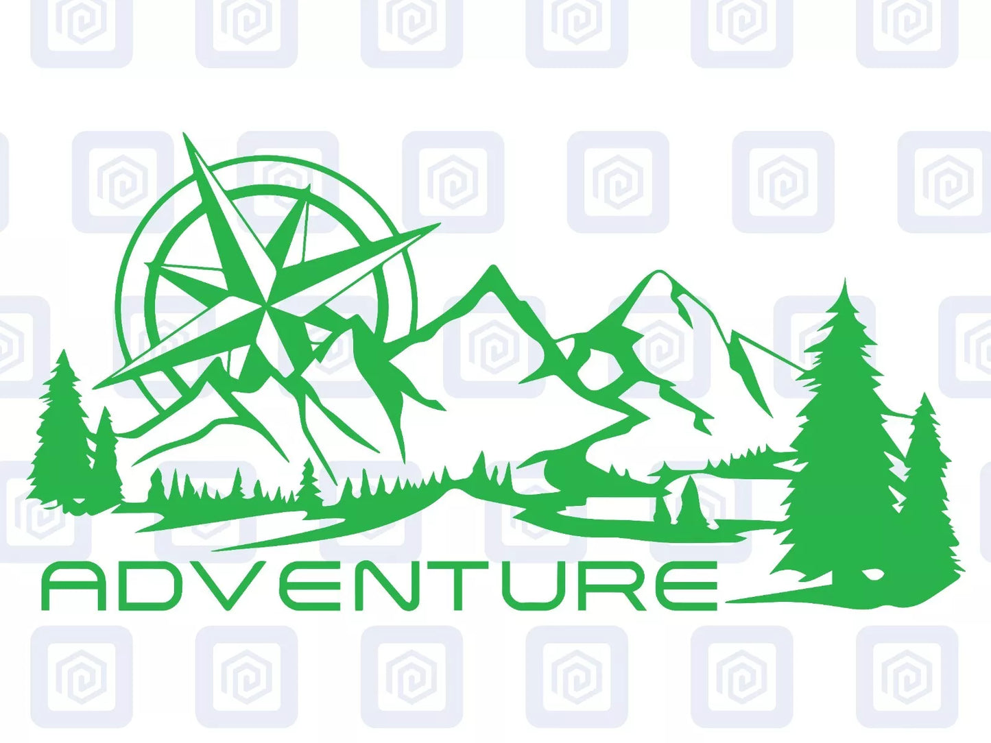 Adventure Mountain Wood Vinyl Decals For Camper Van Caravan Sticker Graphic