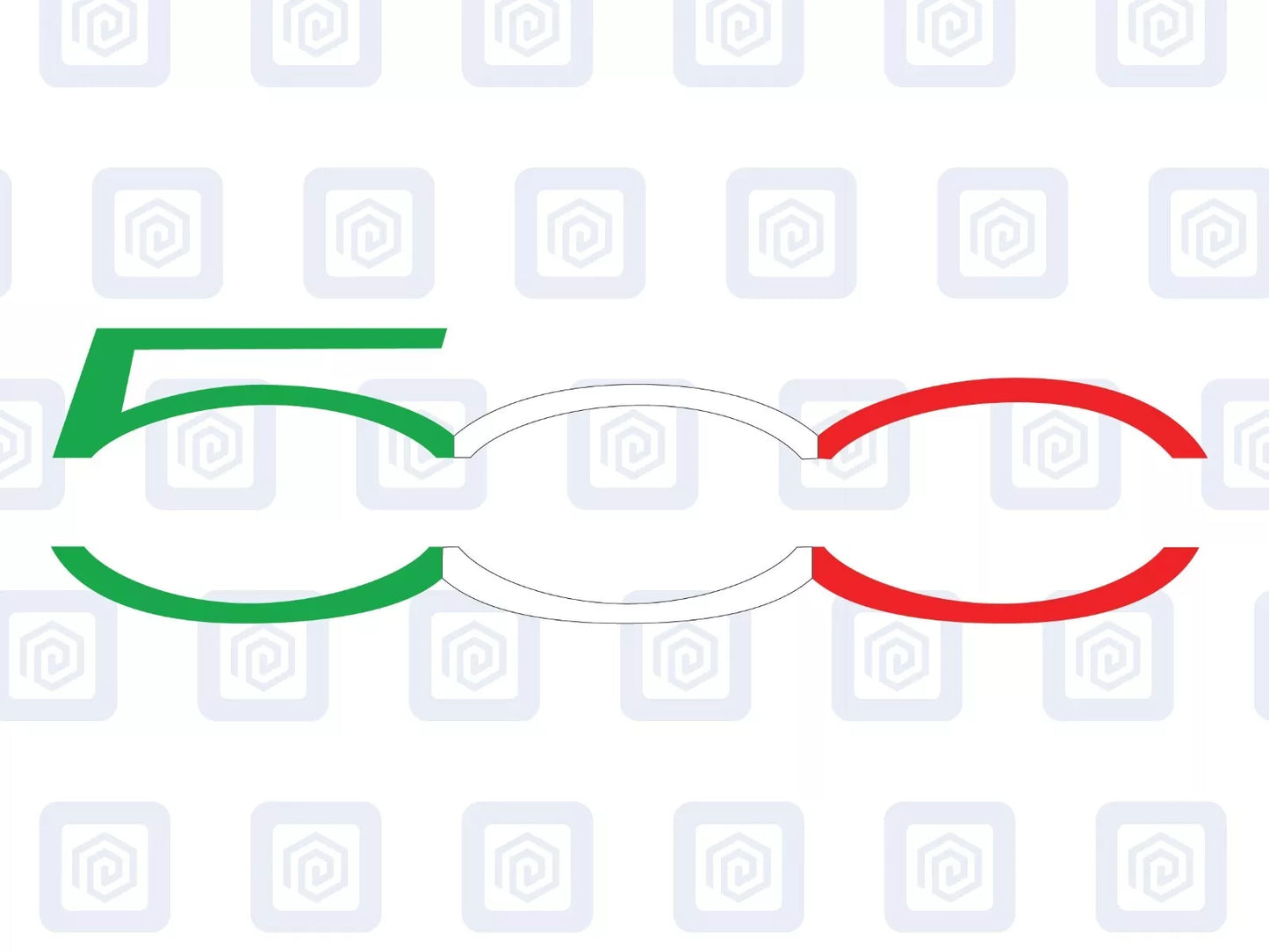 Tri Colour Fiat 500 Boot Handle Decal Sticker Inlay Abarth Graphic Italian Flag