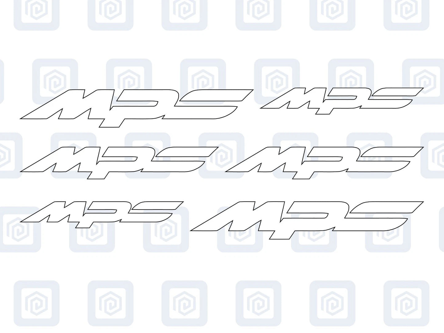 Mazda MPS 3 Style Brake Caliper Decal Style Stickers