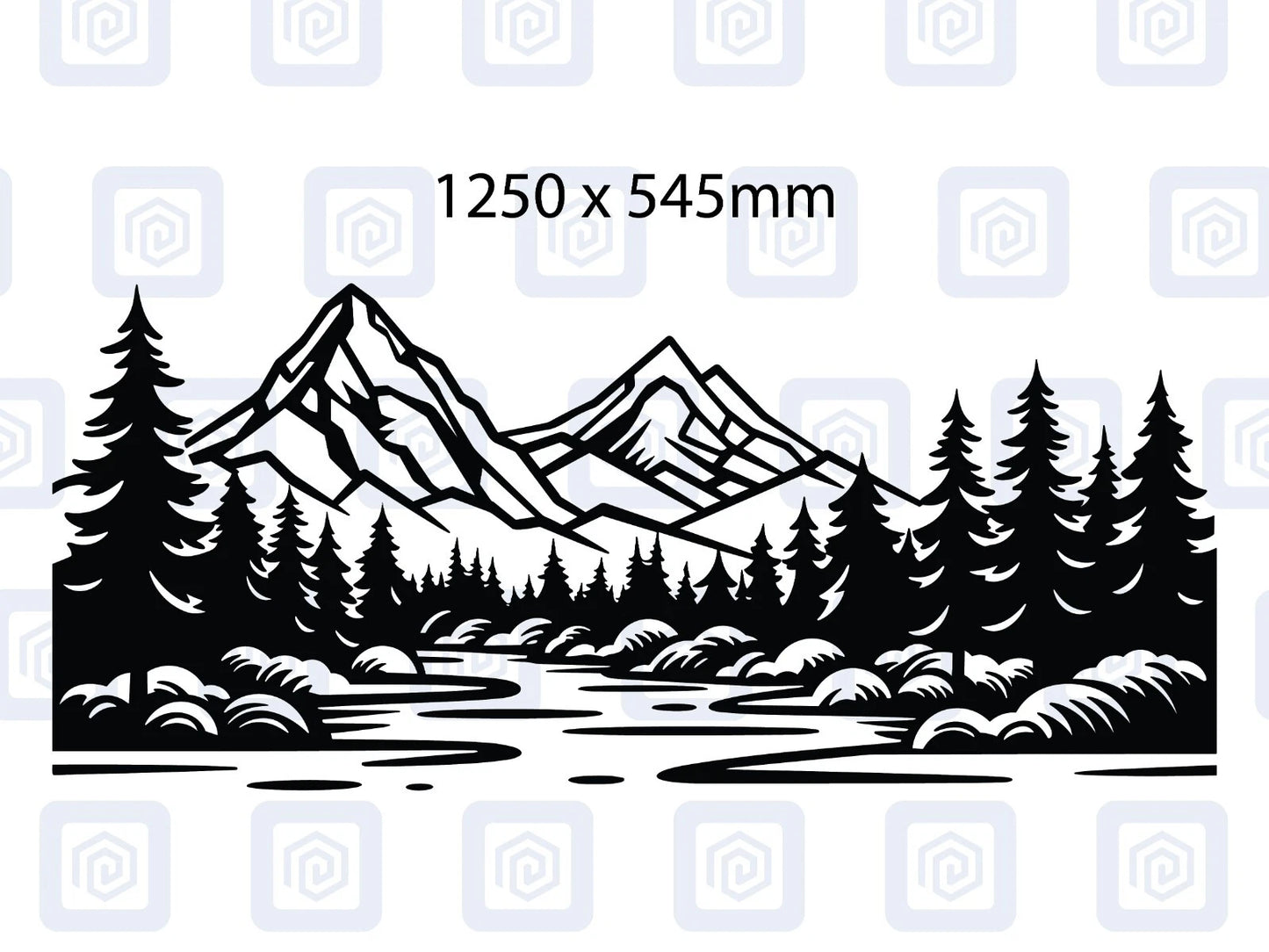 XL Mountain River Scenic Vinyl Decals For Camper Van Caravan Sticker Graphic