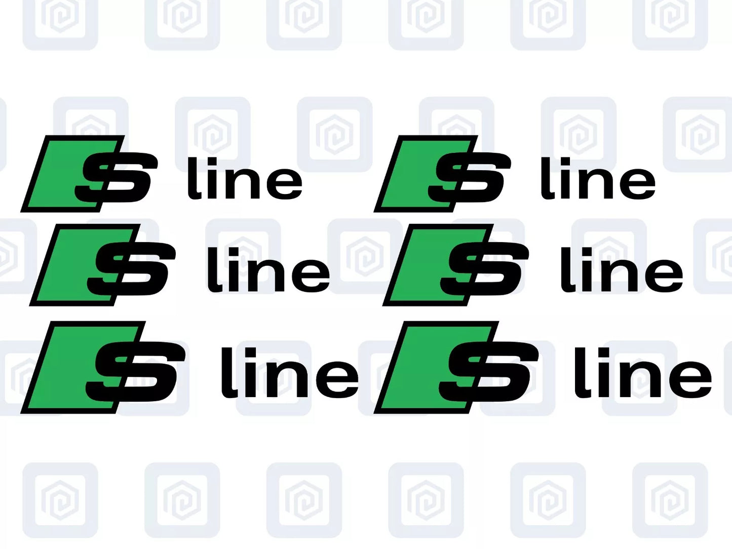 Audi S Line Brake Caliper Decal Fits A1 A3 A4 A5 A6 A7 sticker logo (set of 6)