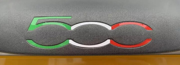 Tri Colour Fiat 500 Boot Handle Decal Sticker Inlay Abarth Graphic Italian Flag