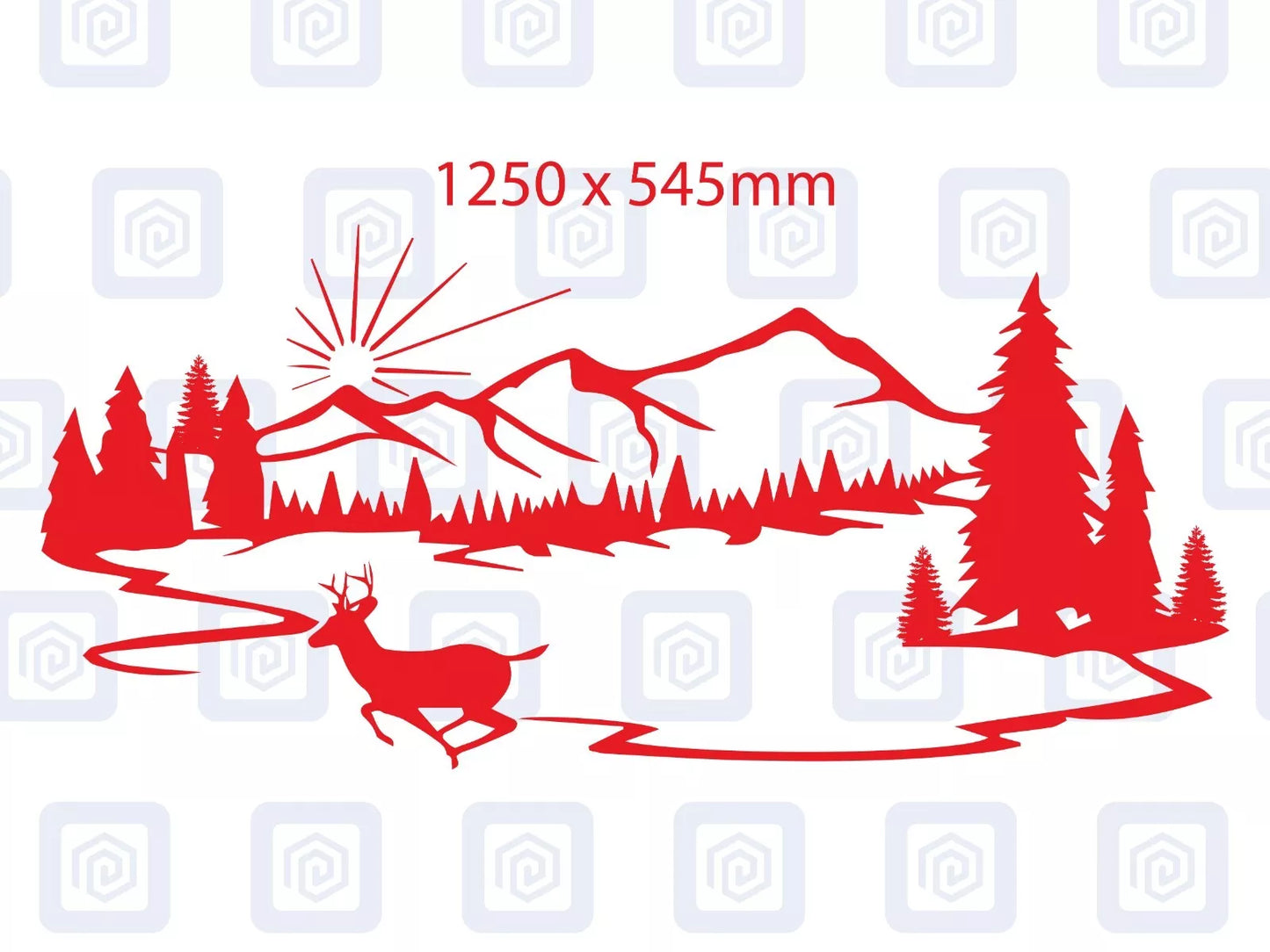 XL Mountain Lake Side Scenic Vinyl Decals For Camper Van Caravan Sticker Graphic