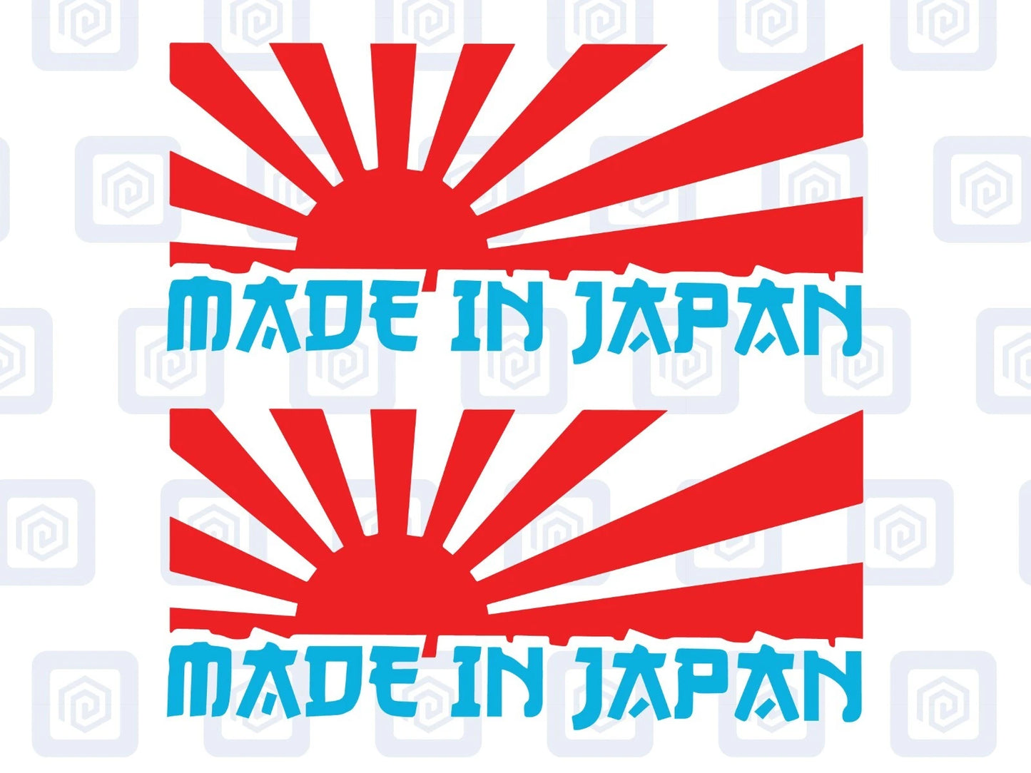 Made In Japan X2 JDM Sticker Decal 2 Colour Honda Mazda Toyota Nissan Suzuki