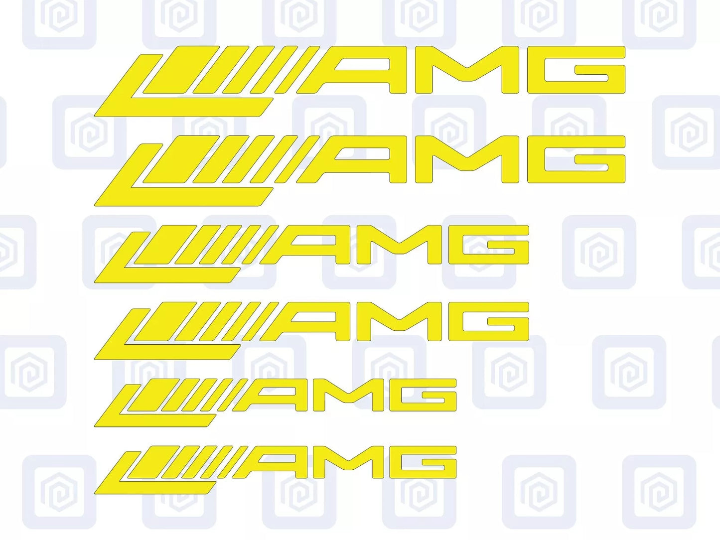 AMG Brake Caliper Decals sticker logos (set of 6)