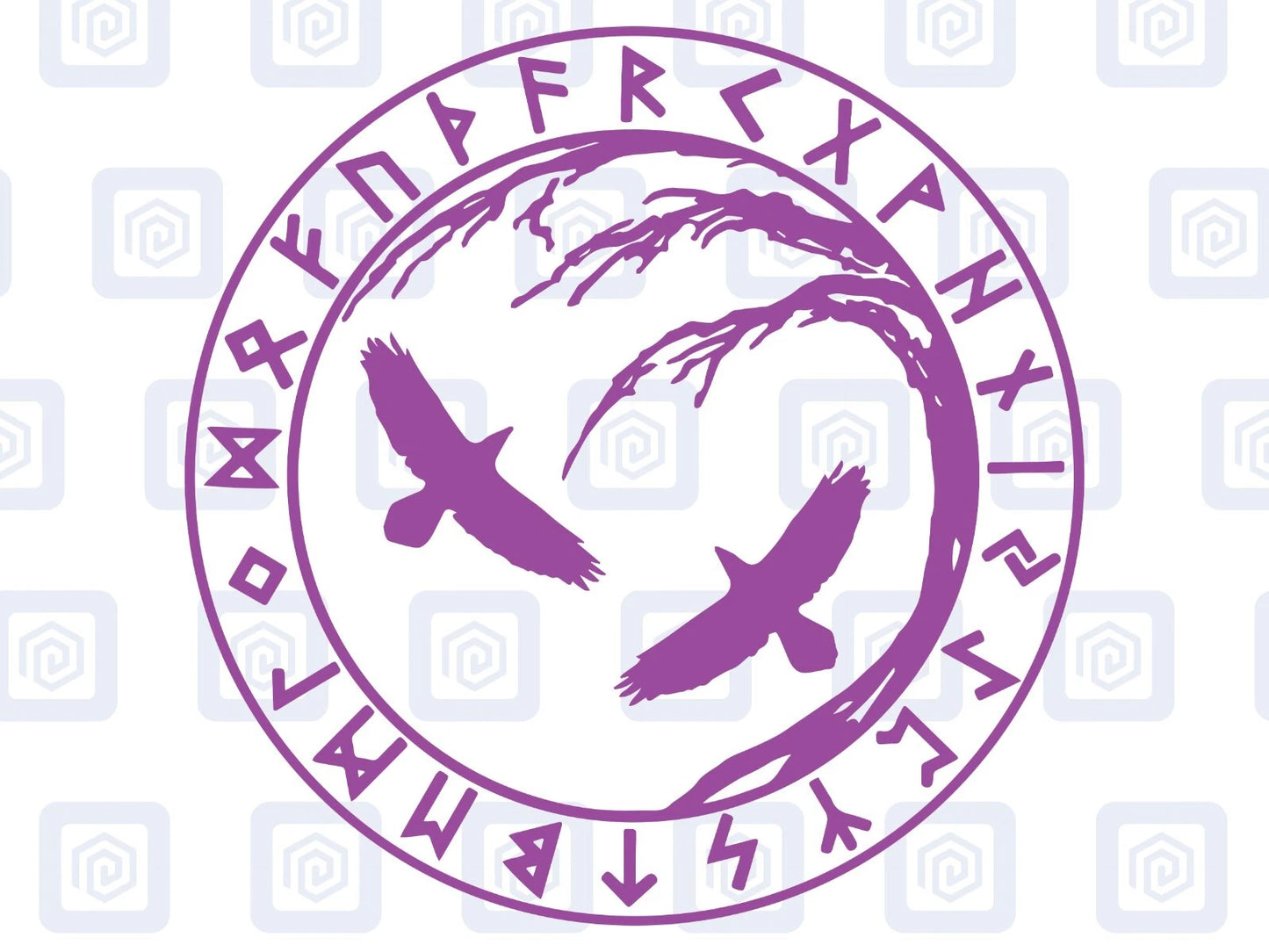 Rune Viking Raven Bird Vinyl Decals For Camper Van Caravan Sticker Graphic