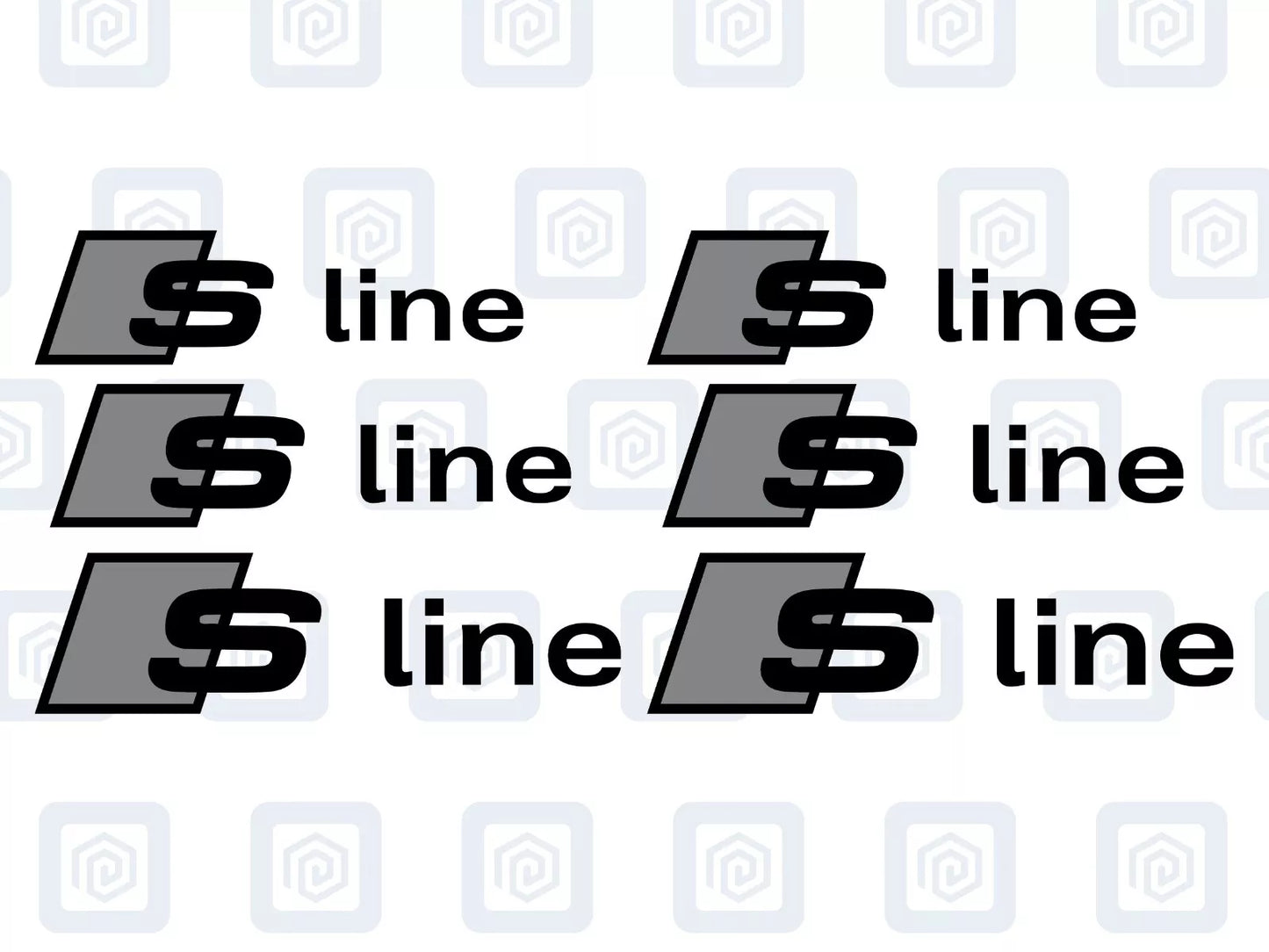 Audi S Line Brake Caliper Decal Fits A1 A3 A4 A5 A6 A7 sticker logo (set of 6)