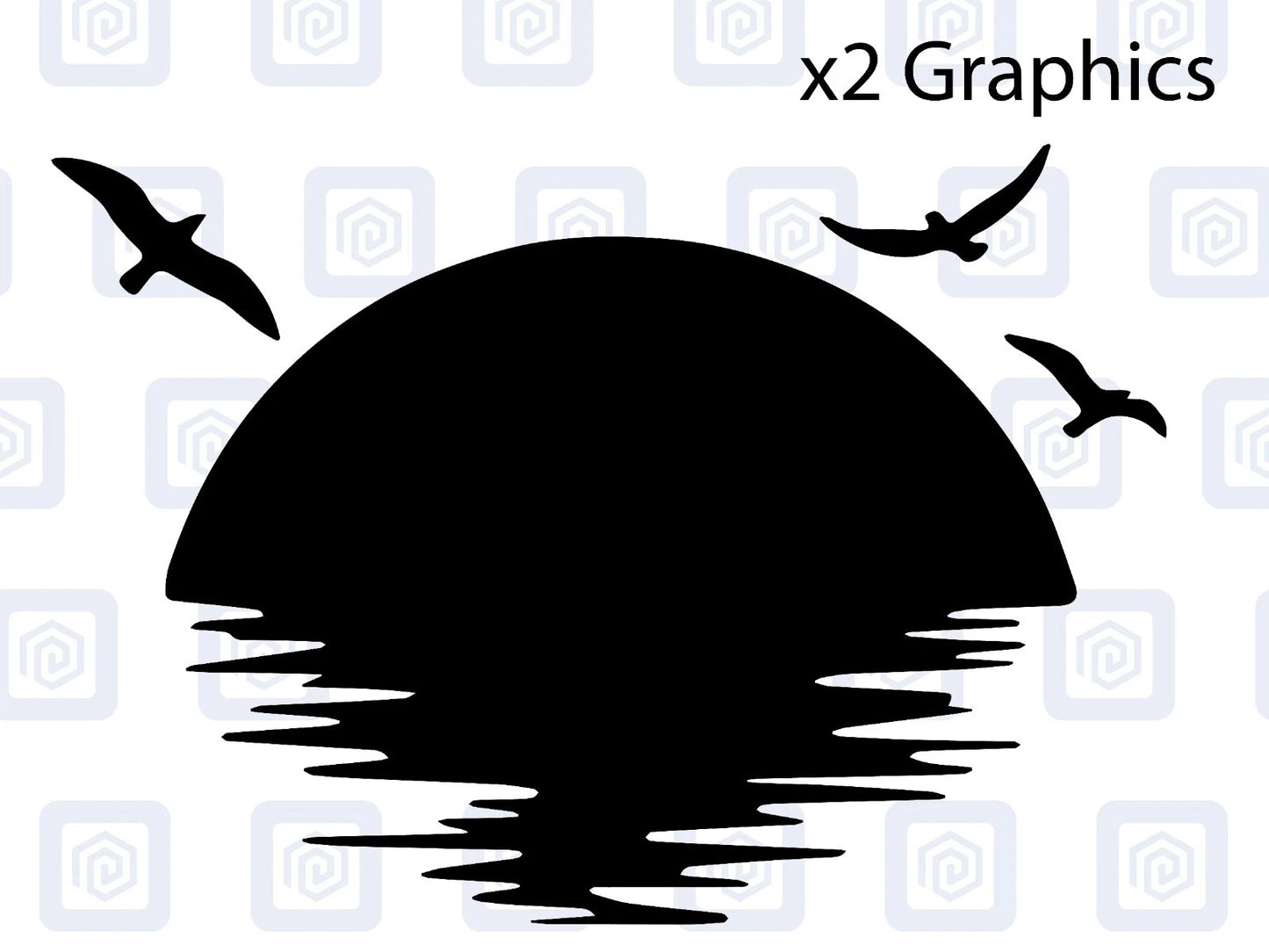 Sun Set Birds Vinyl Decal For Campervan Van Caravan Sticker Graphic Camping
