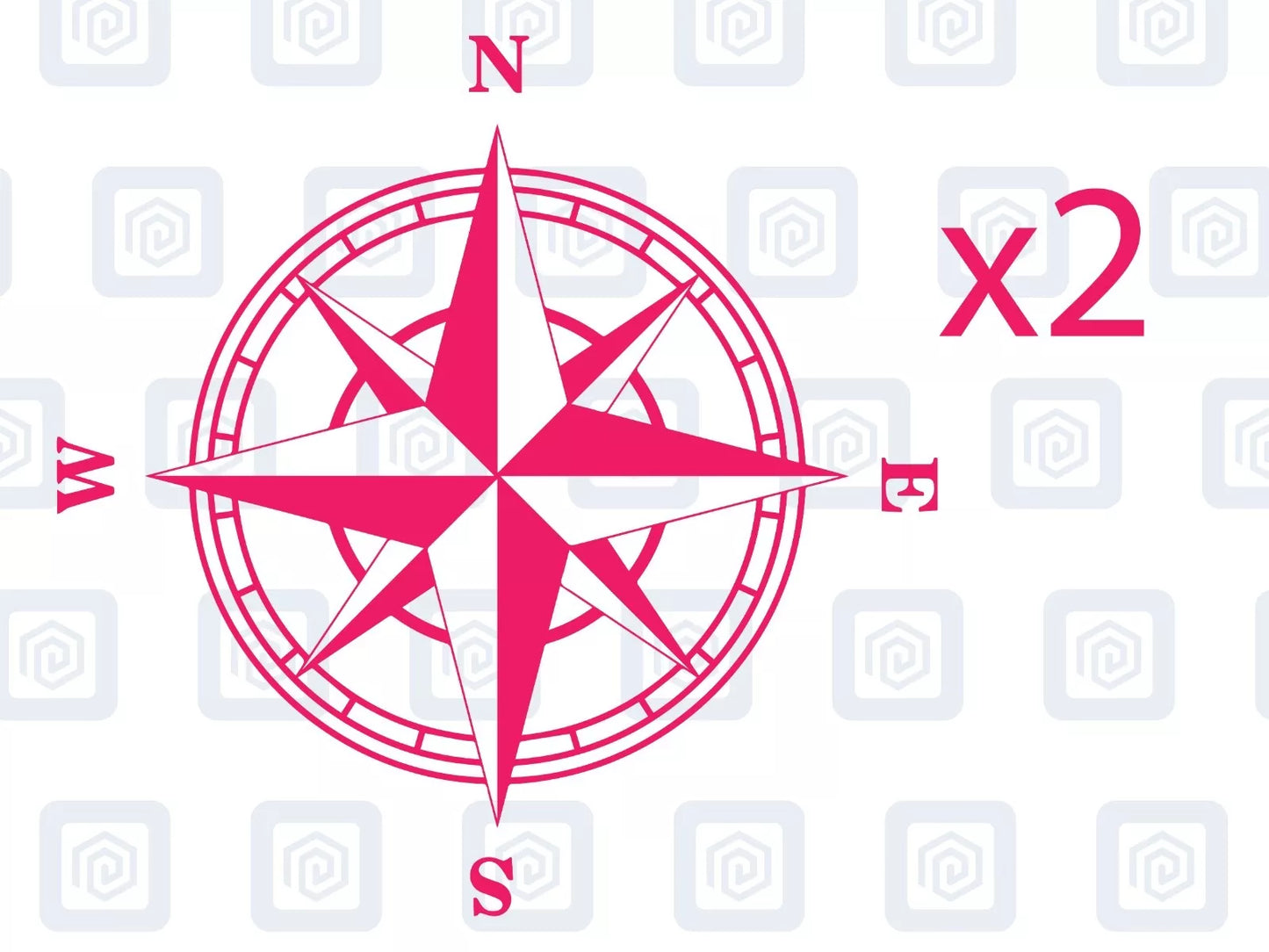 2x Compass Vinyl Decals For Camper Motorhome Caravan Sticker Graphic Nautical