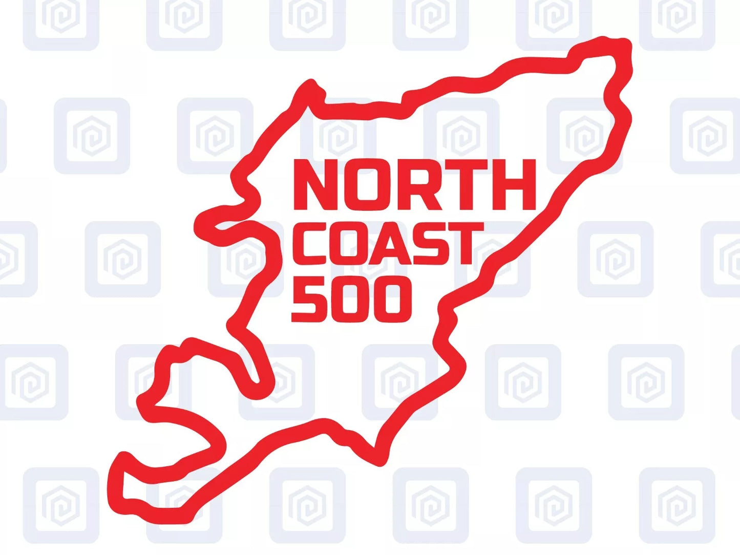 NC500 North Coast 500 Map Sticker Decal Graphic
