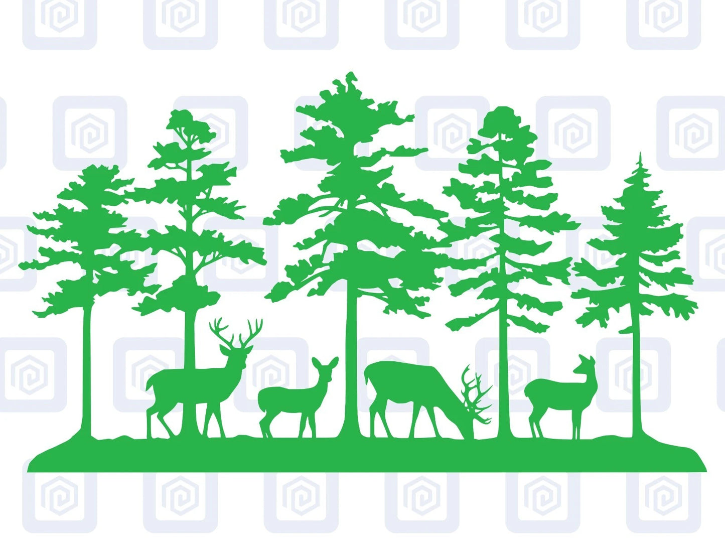 LARGE Forrest Deer Wood Fawn Decal Campervan Van Caravan Sticker Graphic