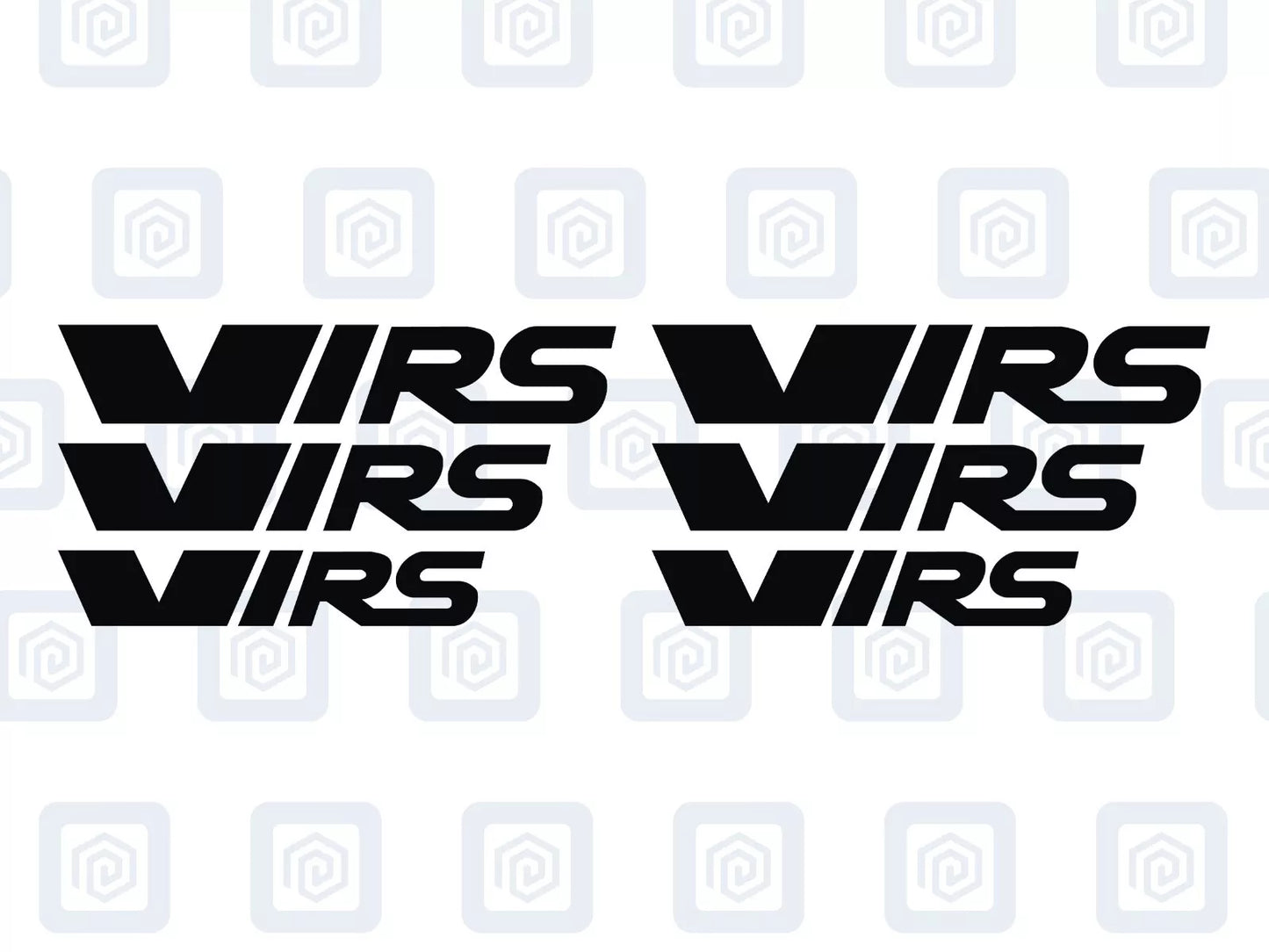 VRS Style Logo Caliper Vinyl Decal Stickers Fits Octavia Fabia Rapid Supurb x 6
