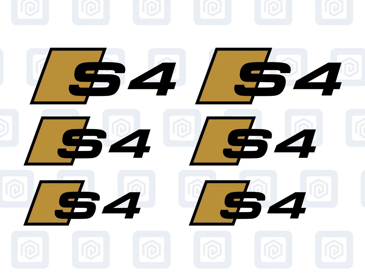 Audi S4 Style Brake Caliper Decals Fits A4 S4 B7 B8 B9 sticker logos (set of 6)