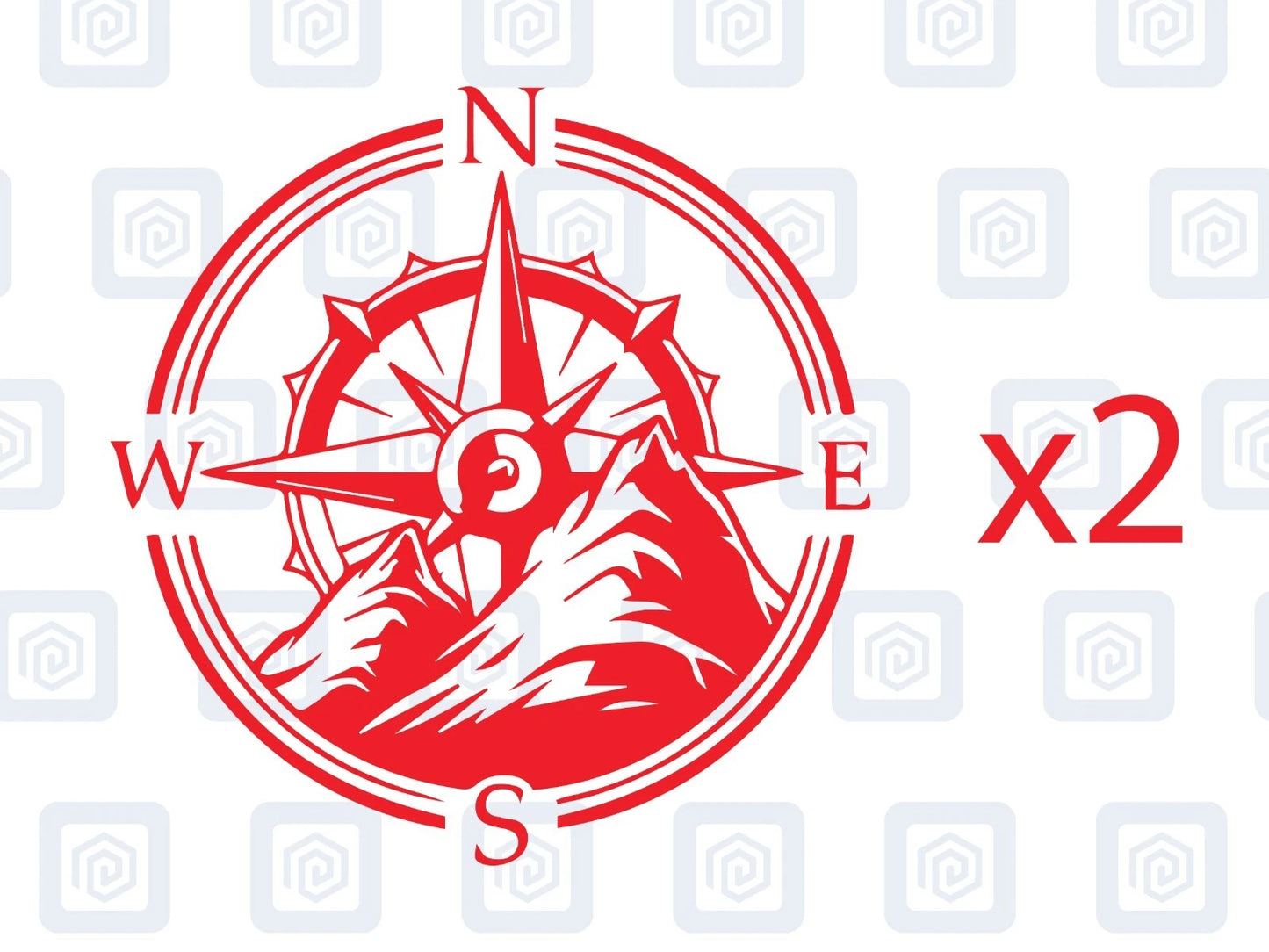 2x Roundel Compass Vinyl Decals For Camper Motorhome Caravan Sticker Graphic