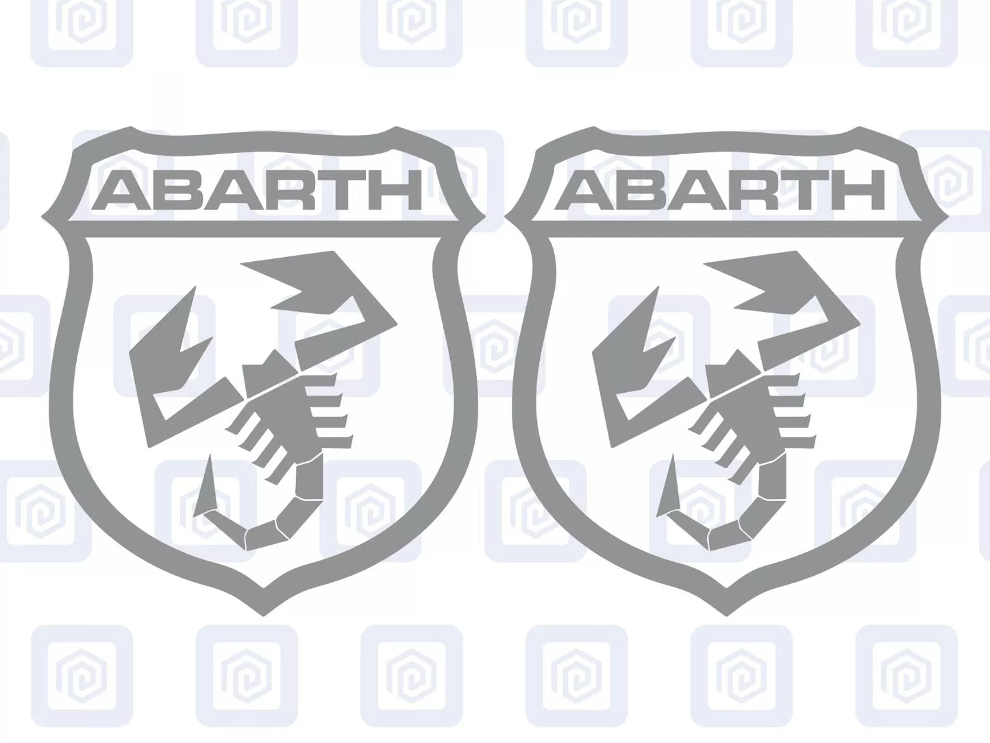 Fiat Abarth 500 595 695 Crest Scorpion Decal Sticker Pair (Set of 2)