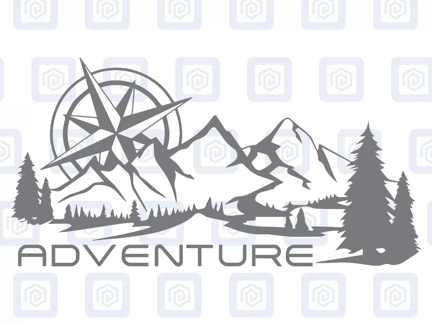 Adventure Mountain Wood Vinyl Decals For Camper Van Caravan Sticker Graphic