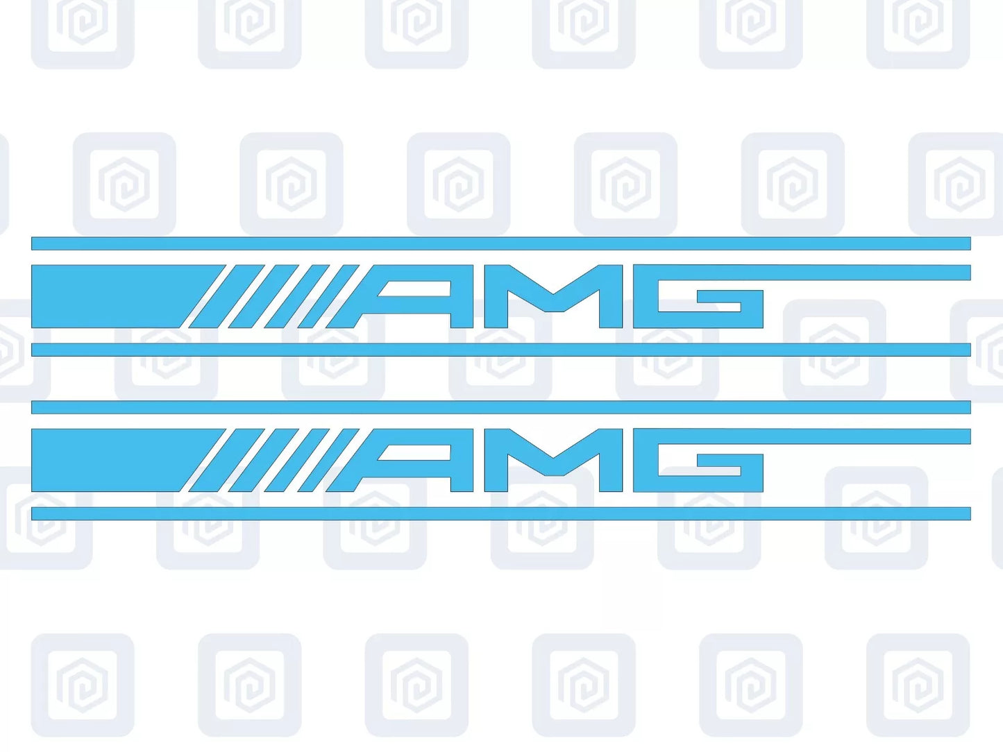 Mercedes A45 Spoiler Style Vinyl Decal Sticker Logo x 2 AMG A B C E S CLASSOpens