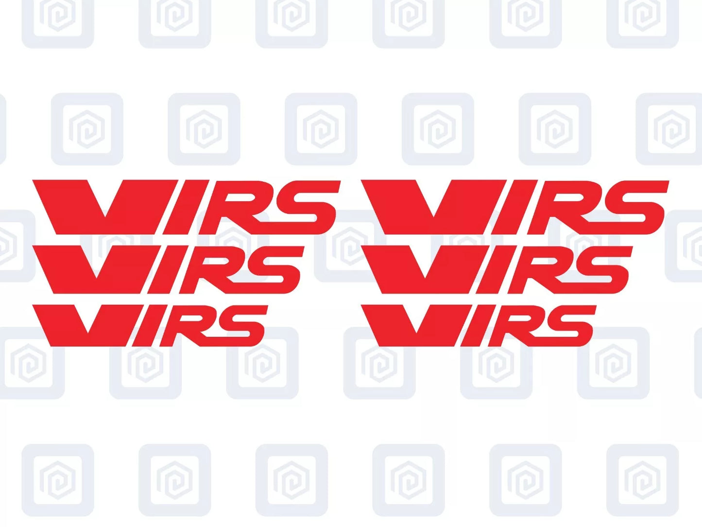 VRS Style Logo Caliper Vinyl Decal Stickers Fits Octavia Fabia Rapid Supurb x 6