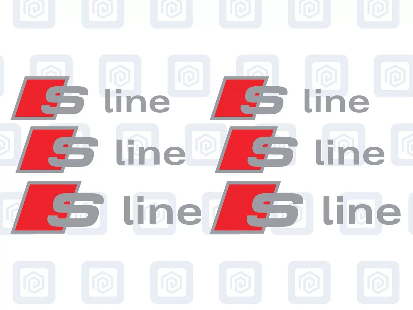 Audi S Line Brake Caliper Decals Fits A1 A3 A4 A5 A6 A7 TT sticker (set of 6)