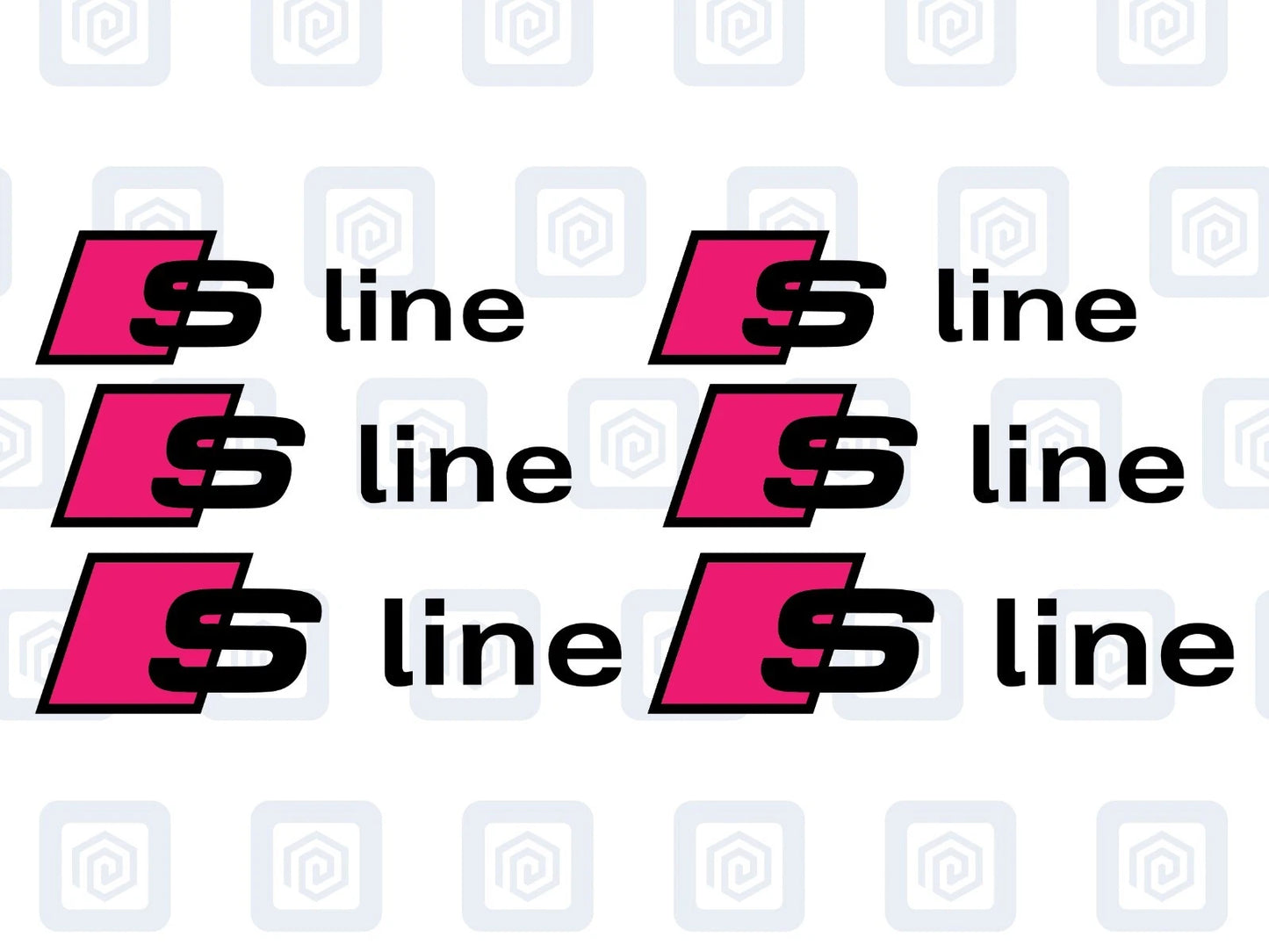 Audi S Line Brake Caliper Decal Fits A1 A3 A4 A5 A6 A7 sticker logo (set of 6)