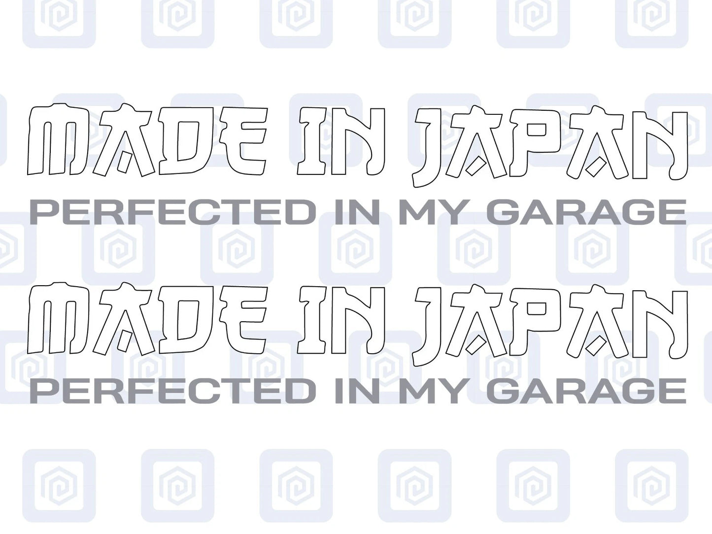 Made In Japan Garage JDM Sticker Decal 2 Colour Honda Mazda Toyota Nissan Suzuki