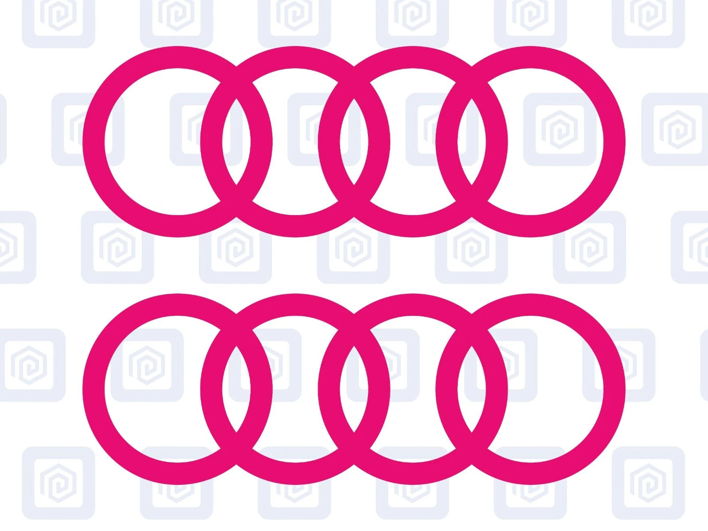 Rings Side Skirt Door Decals Fits A3 A4 A5 A6 TT Sticker Logos Pair (set of 2)