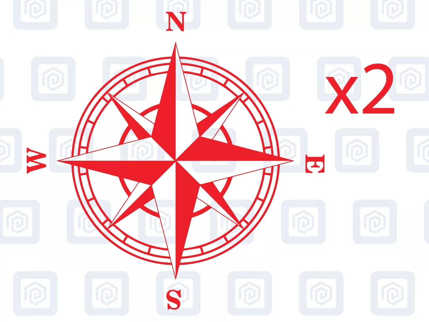 2x Compass Vinyl Decals For Camper Motorhome Caravan Sticker Graphic Nautical