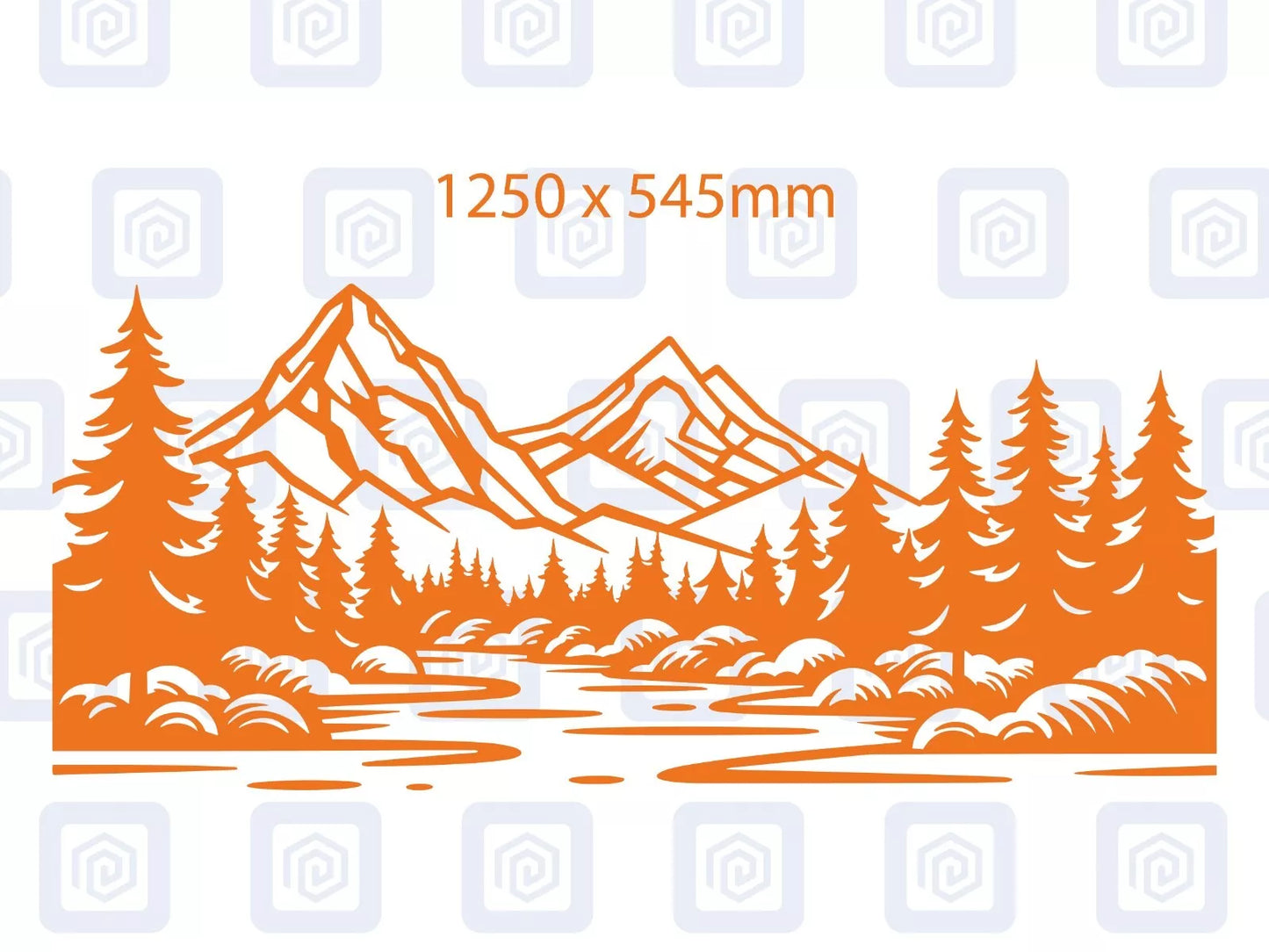 XL Mountain River Scenic Vinyl Decals For Camper Van Caravan Sticker Graphic