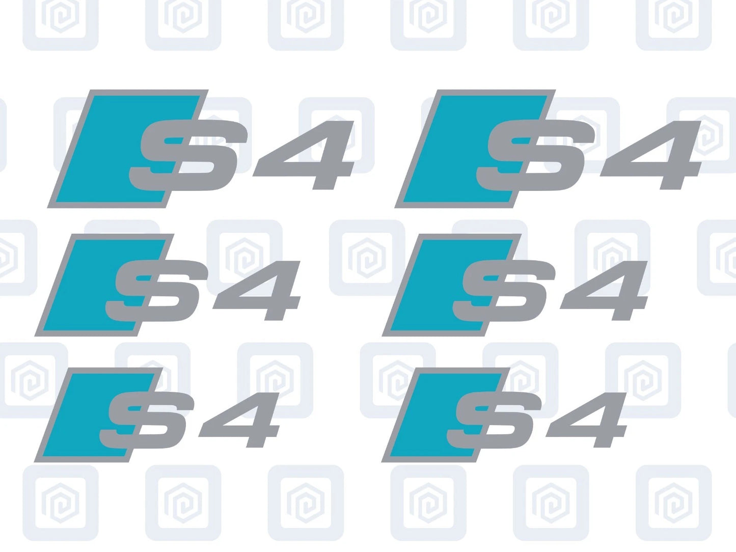 S4 Brake Caliper Decals 2 Colour Fits A4 S4 B7 B8 B9 sticker logos (set of 6)