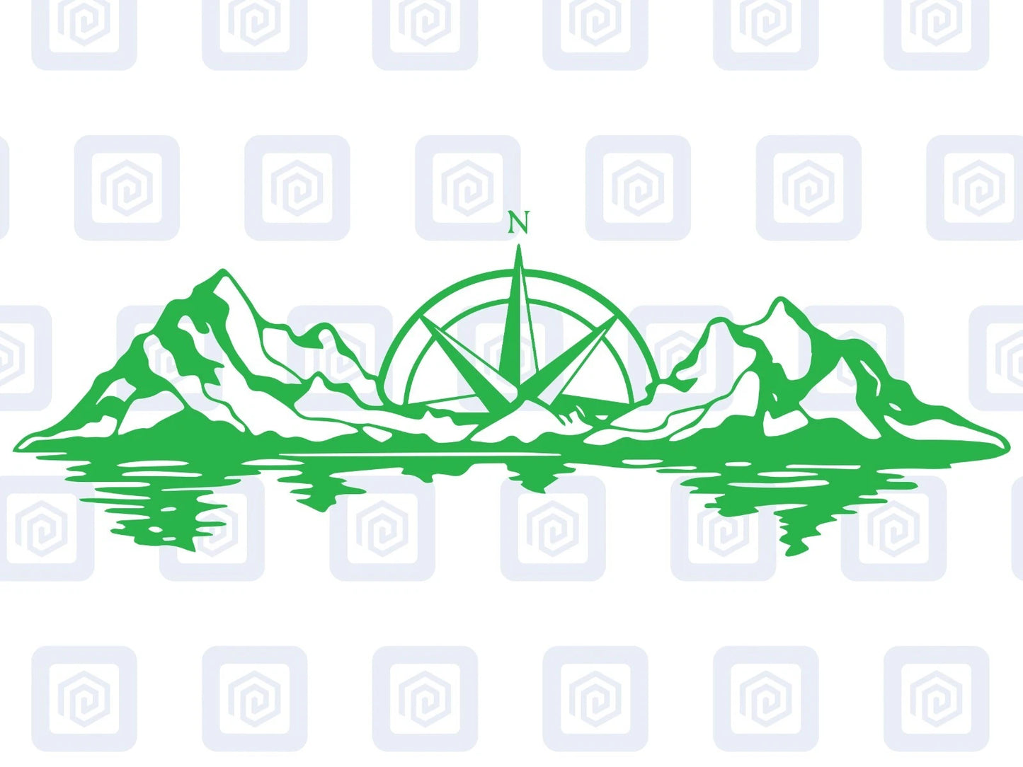 XL Mountain Compass Scenic Vinyl Decals For Camper Van Caravan Sticker Graphic