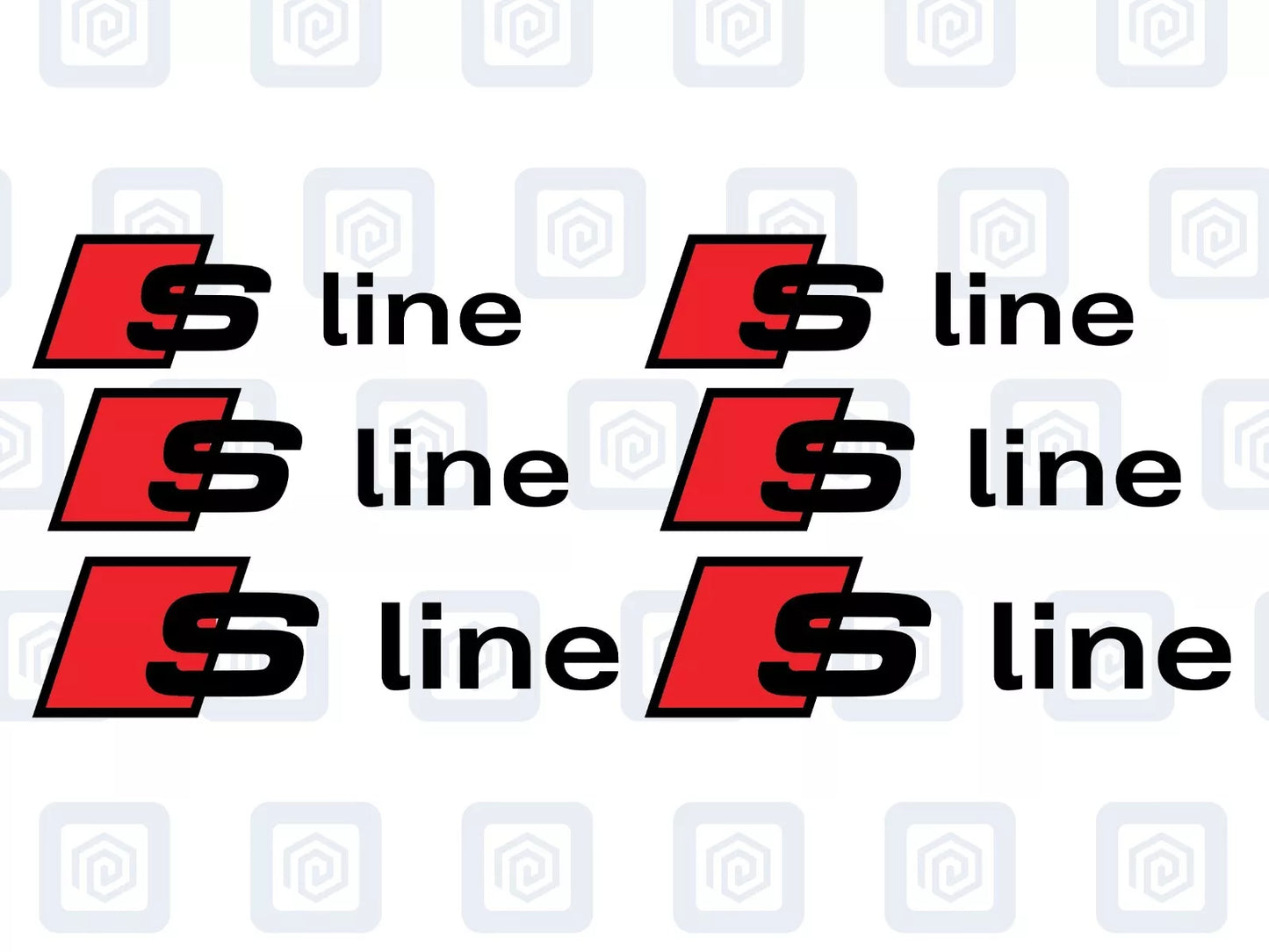 Audi S Line Brake Caliper Decal Fits A1 A3 A4 A5 A6 A7 sticker logo (set of 6)