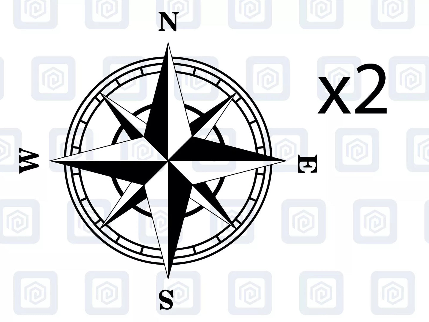 2x Compass Vinyl Decals For Camper Motorhome Caravan Sticker Graphic Nautical
