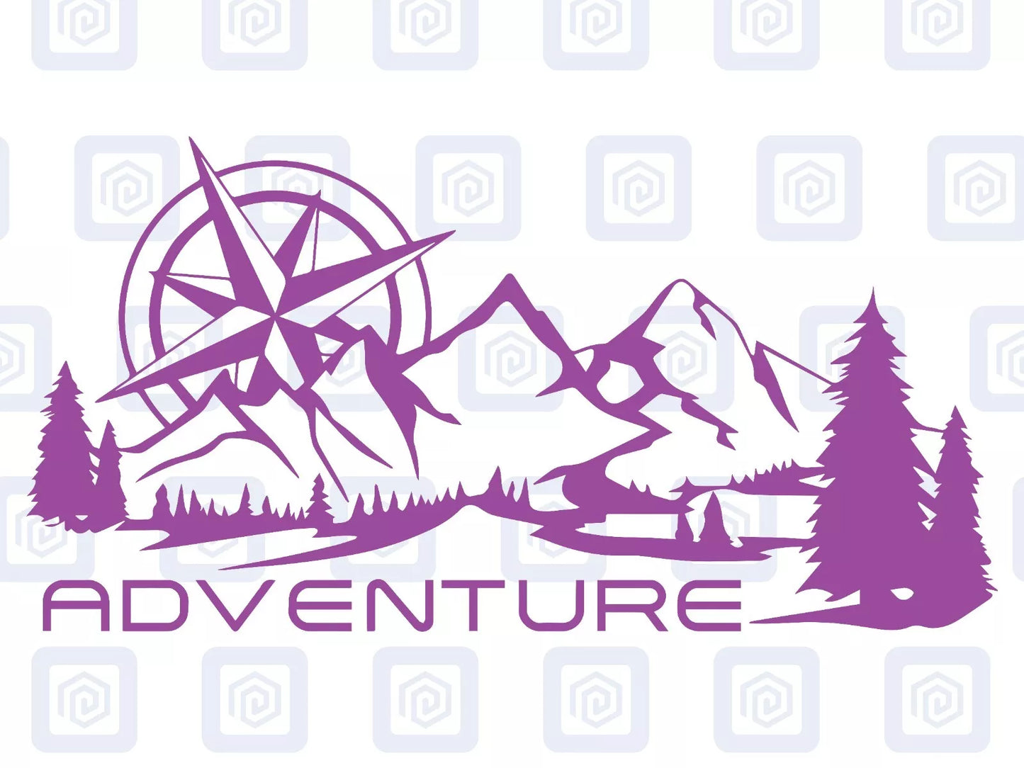 Adventure Mountain Wood Vinyl Decals For Camper Van Caravan Sticker Graphic